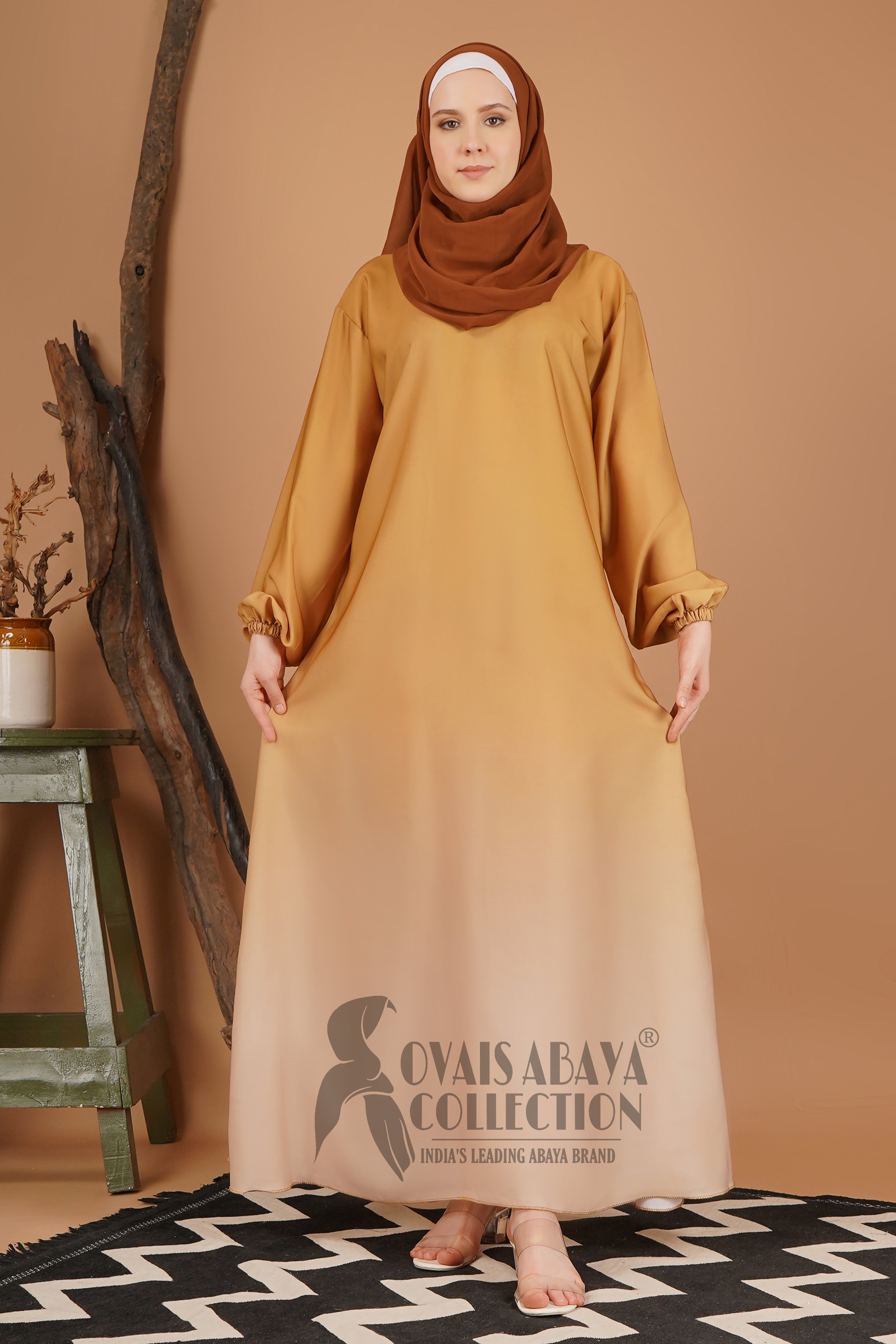 Aliza Orignal Plain Abaya - GOLDEN ( NEW LAUNCH )