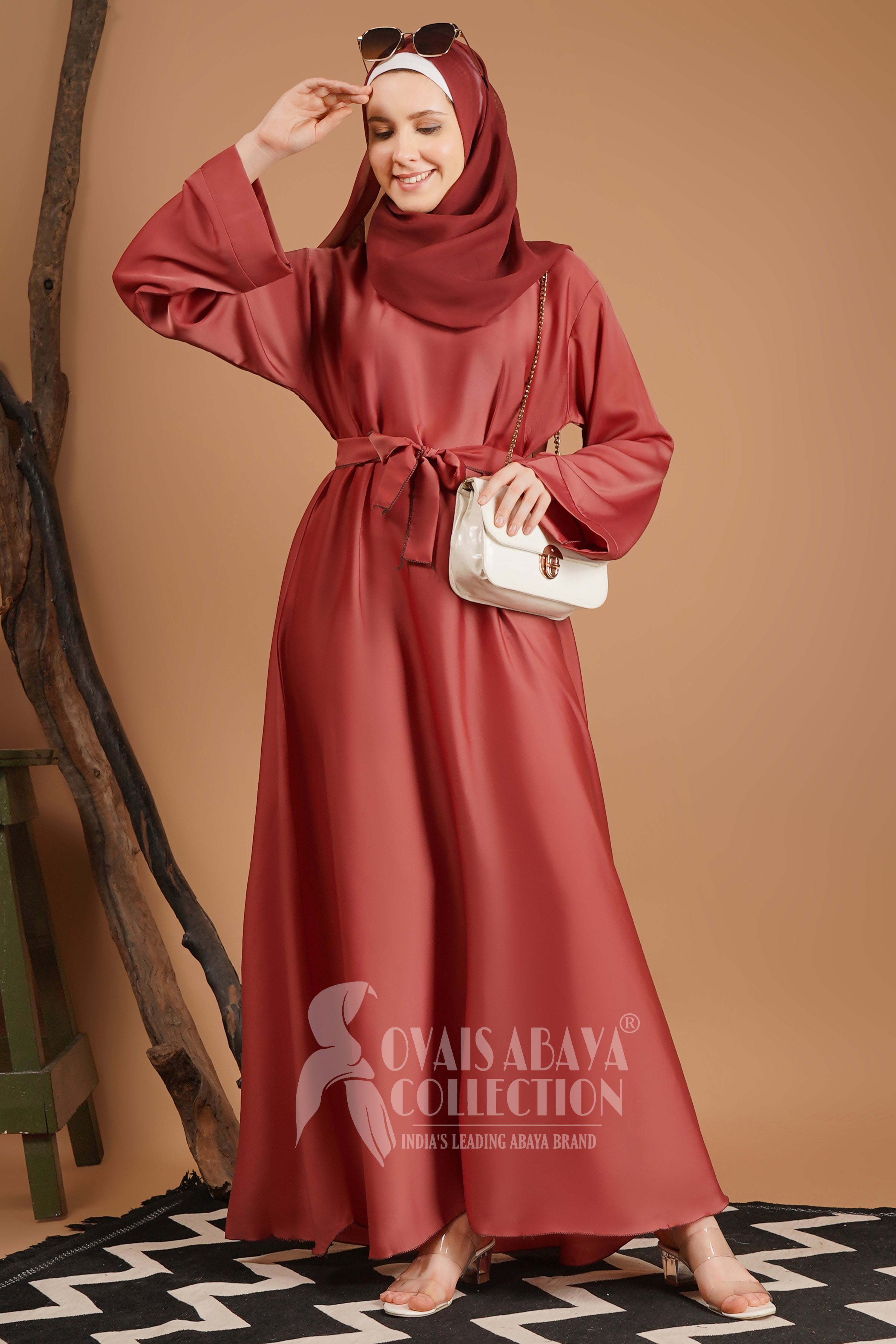 10IN Daily Wear Basic Abaya - ( FLAMINGO )