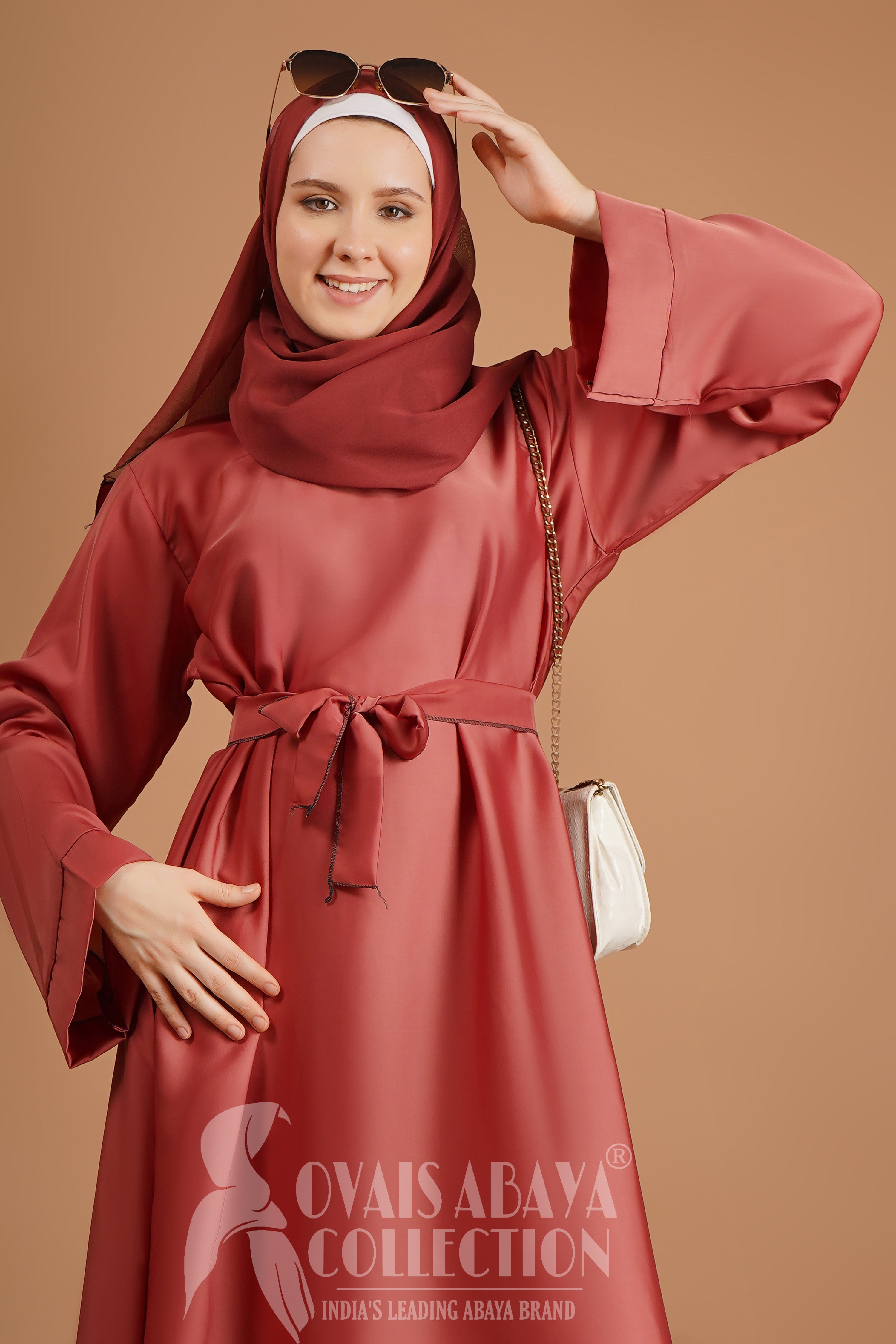 10IN Daily Wear Basic Abaya - ( FLAMINGO )