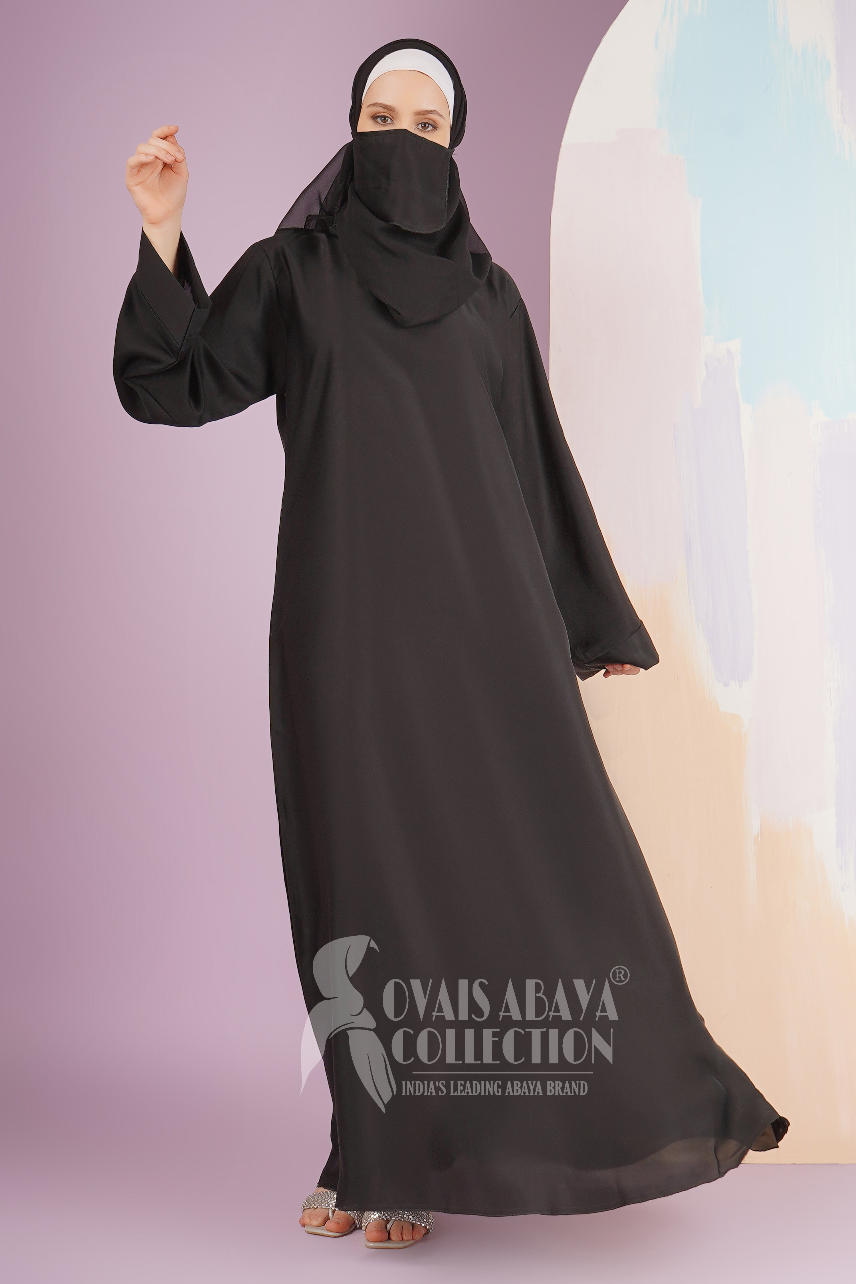 10IN Daily Wear Basic Abaya - ( BLACK )