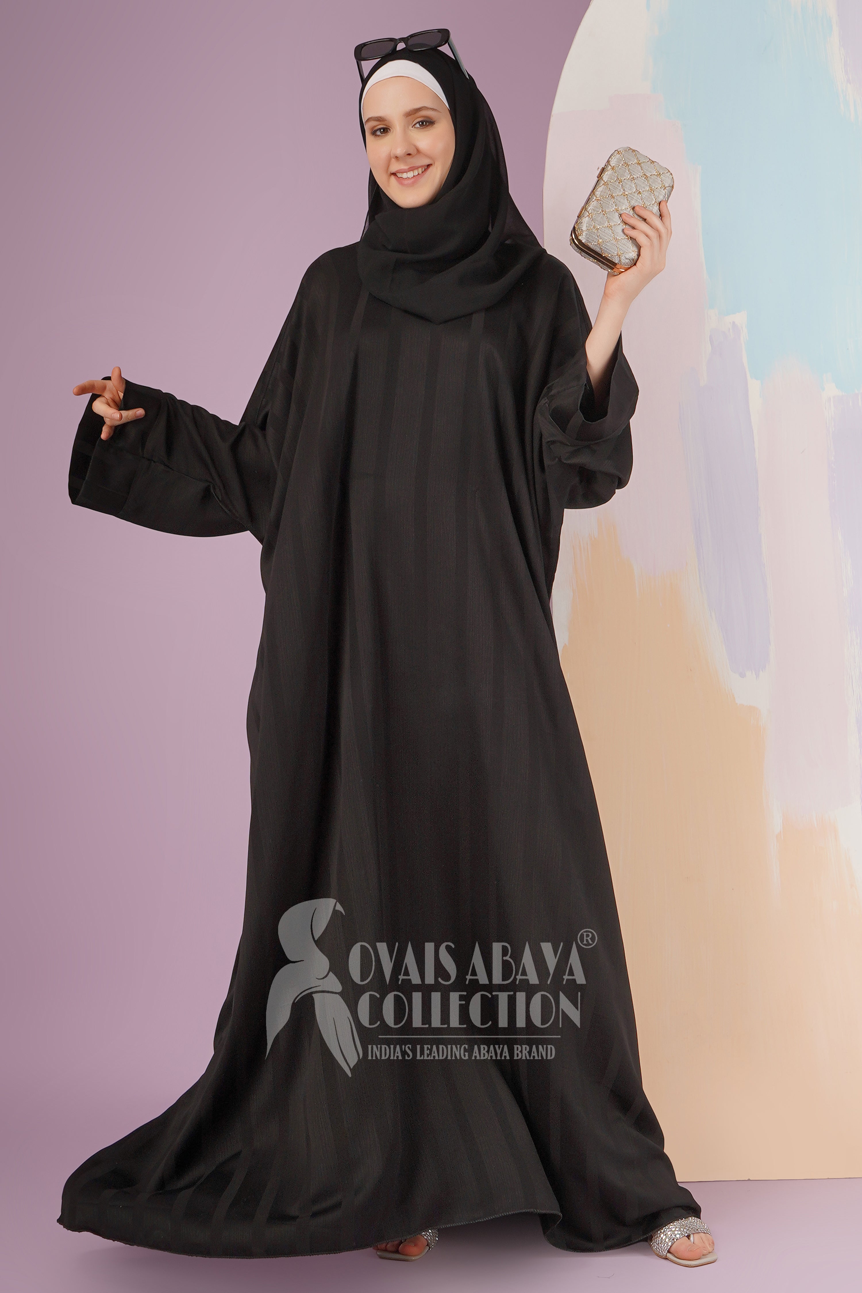 Anabia Turkish Basic Kaftan Abaya BLACK ( NEW LAUNCH )