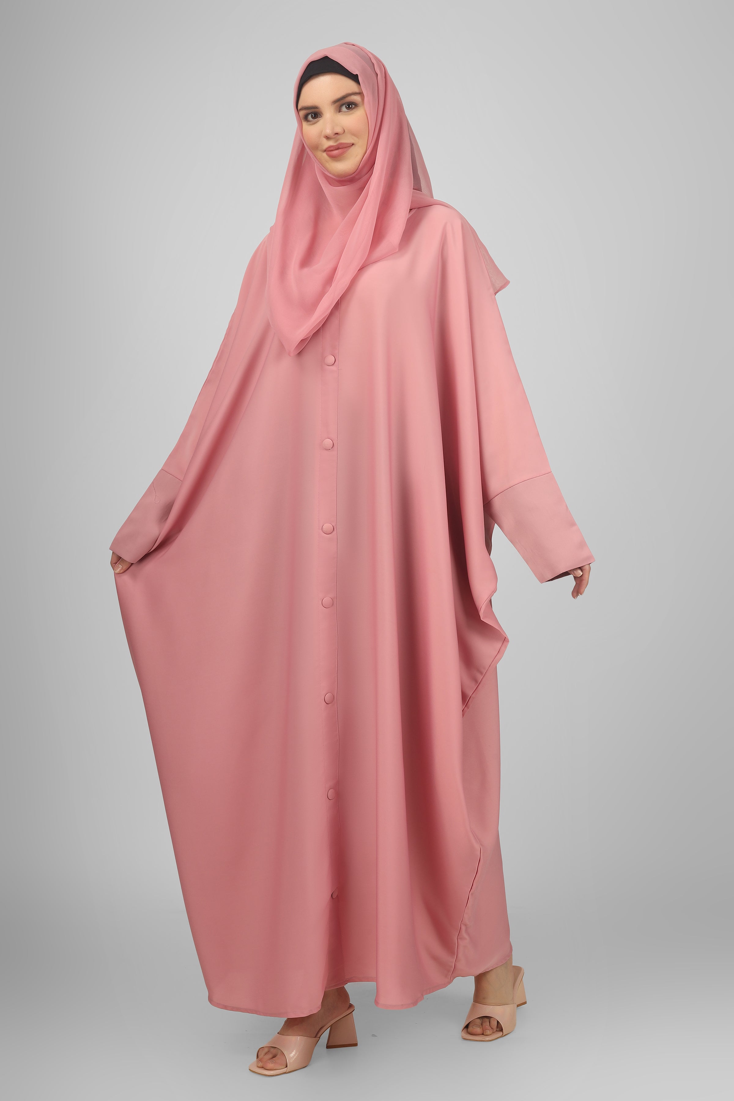 870 FITTING SLEEVE ABAYA | PINK
