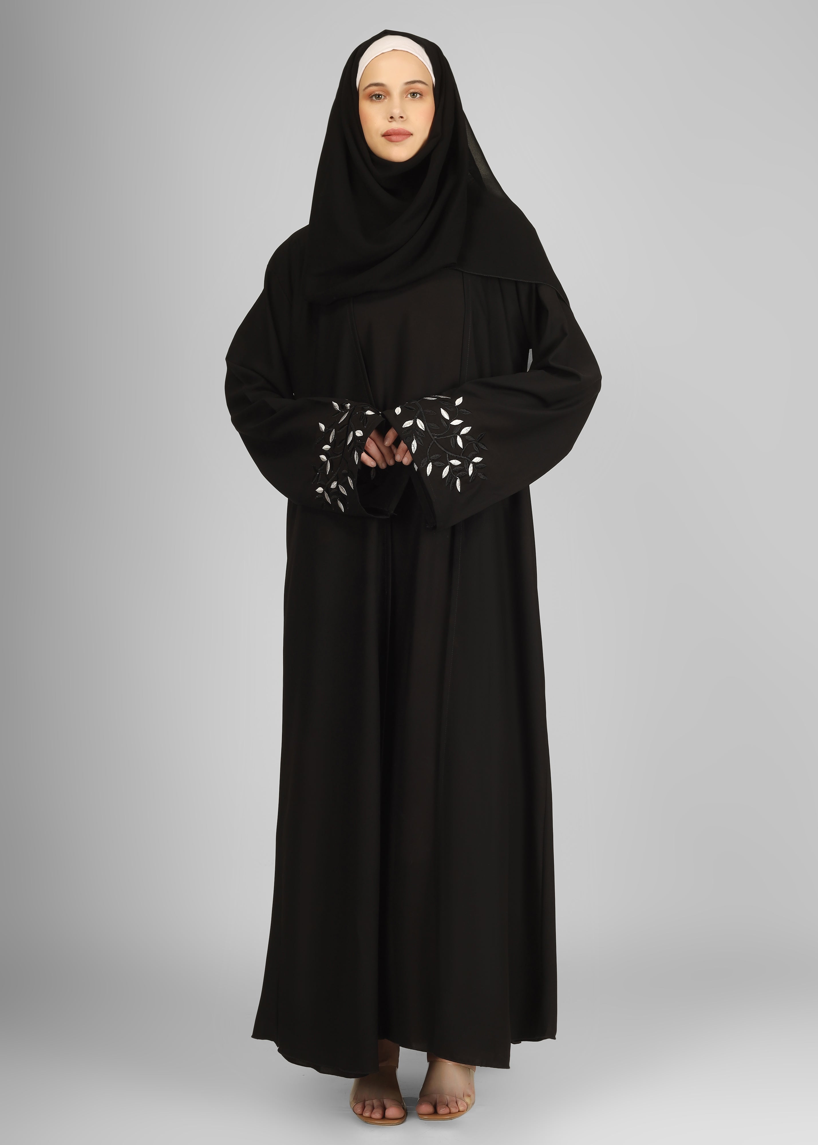 ERAH DOUBLE SHRUG ABAYA | BLACK