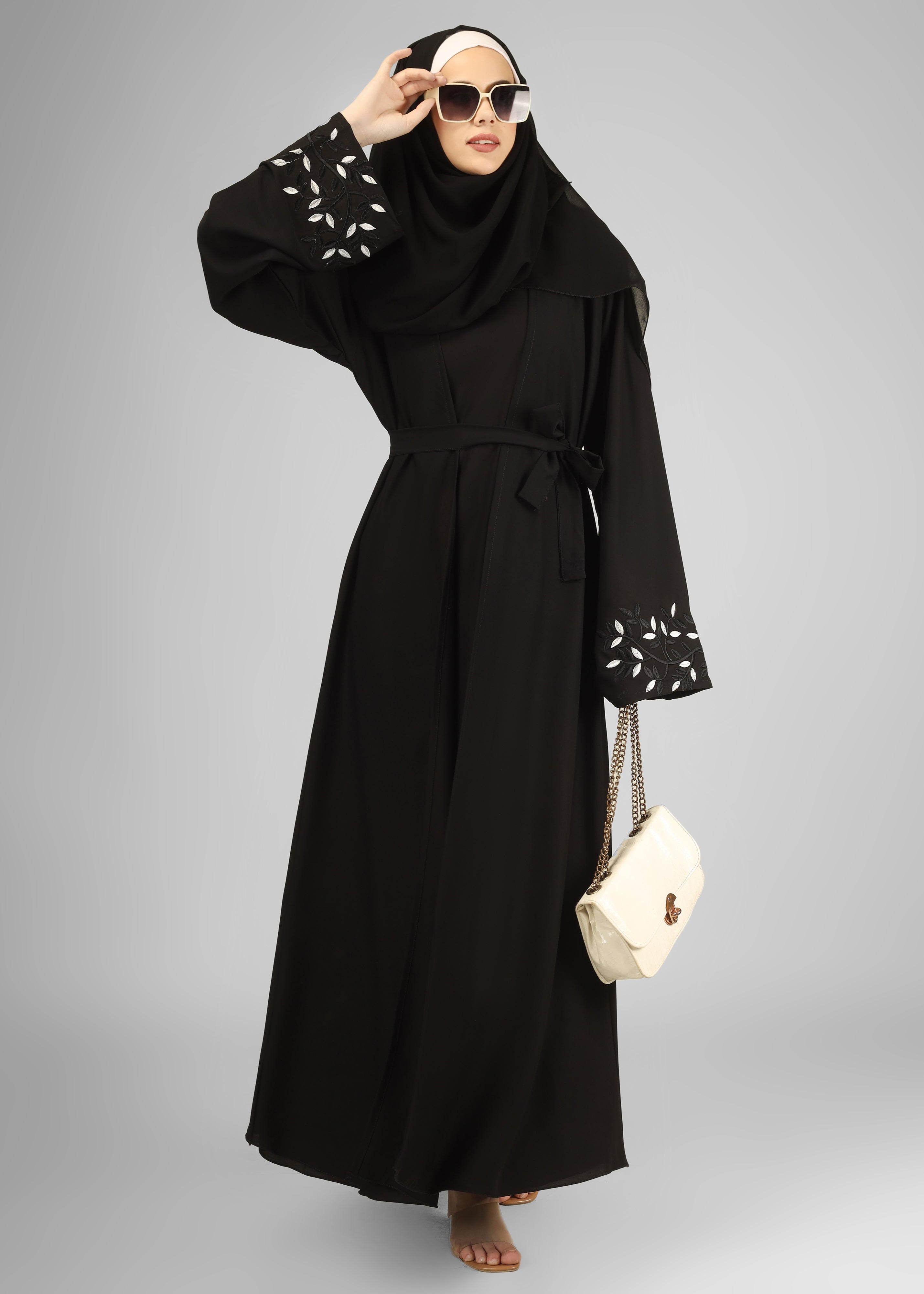 ERAH DOUBLE SHRUG ABAYA | BLACK