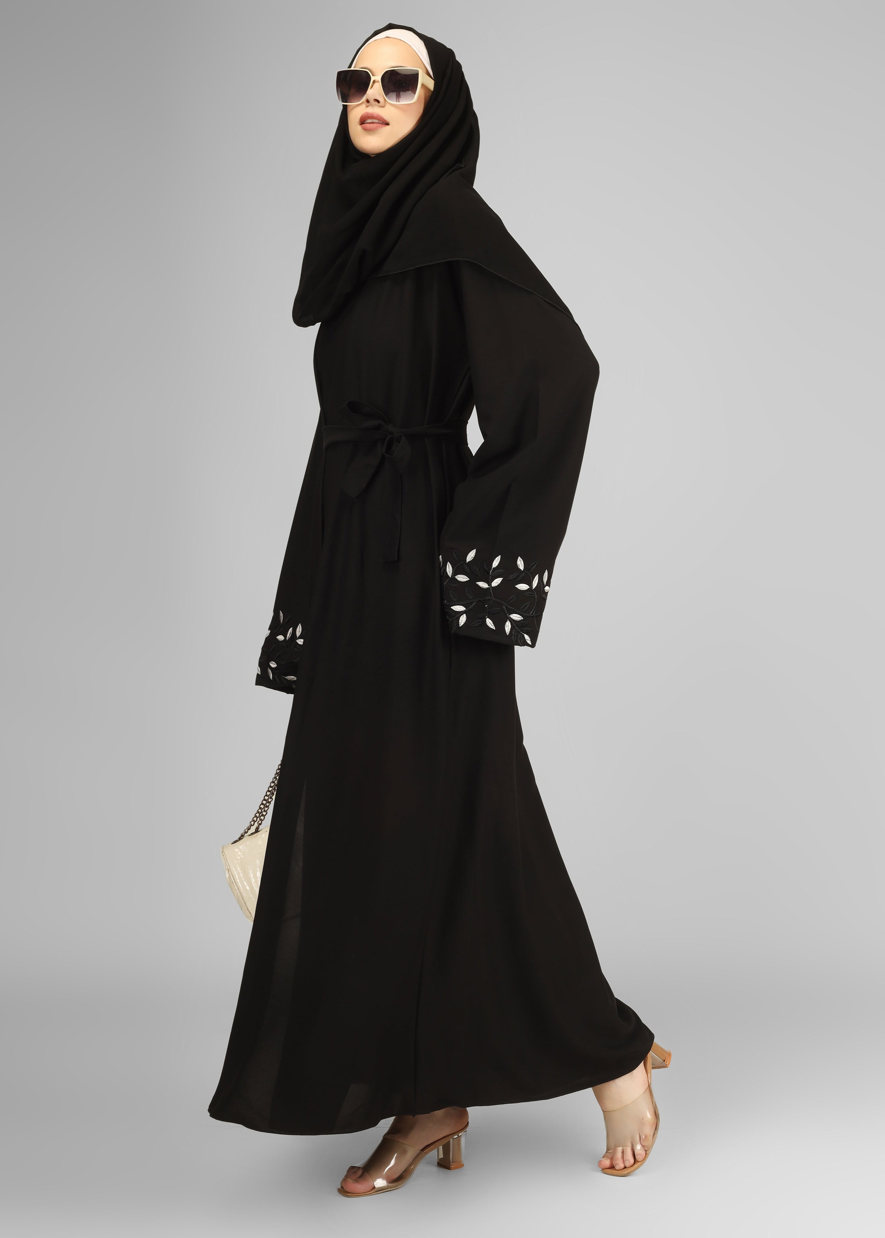 ERAH DOUBLE SHRUG ABAYA | BLACK