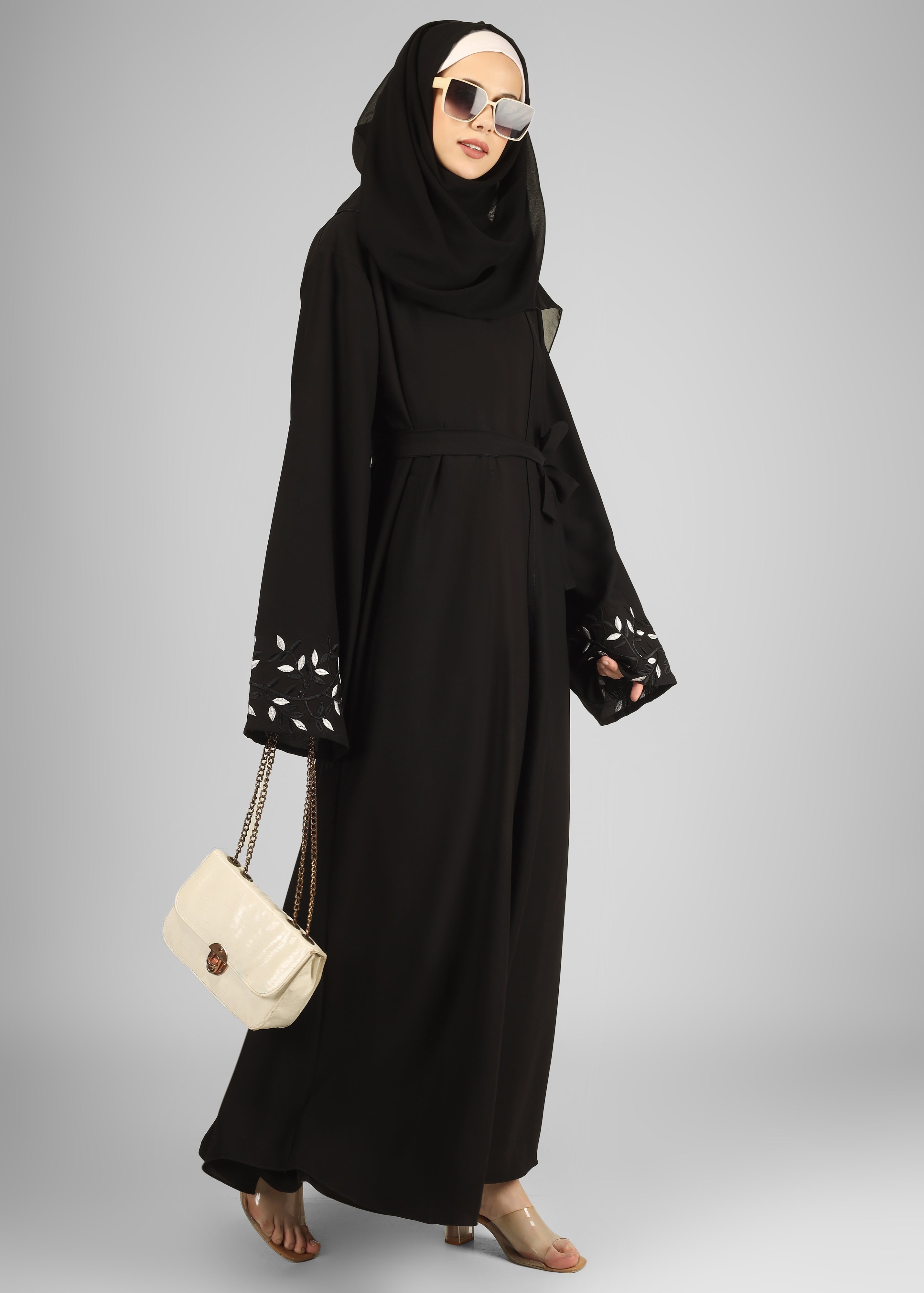 ERAH DOUBLE SHRUG ABAYA | BLACK