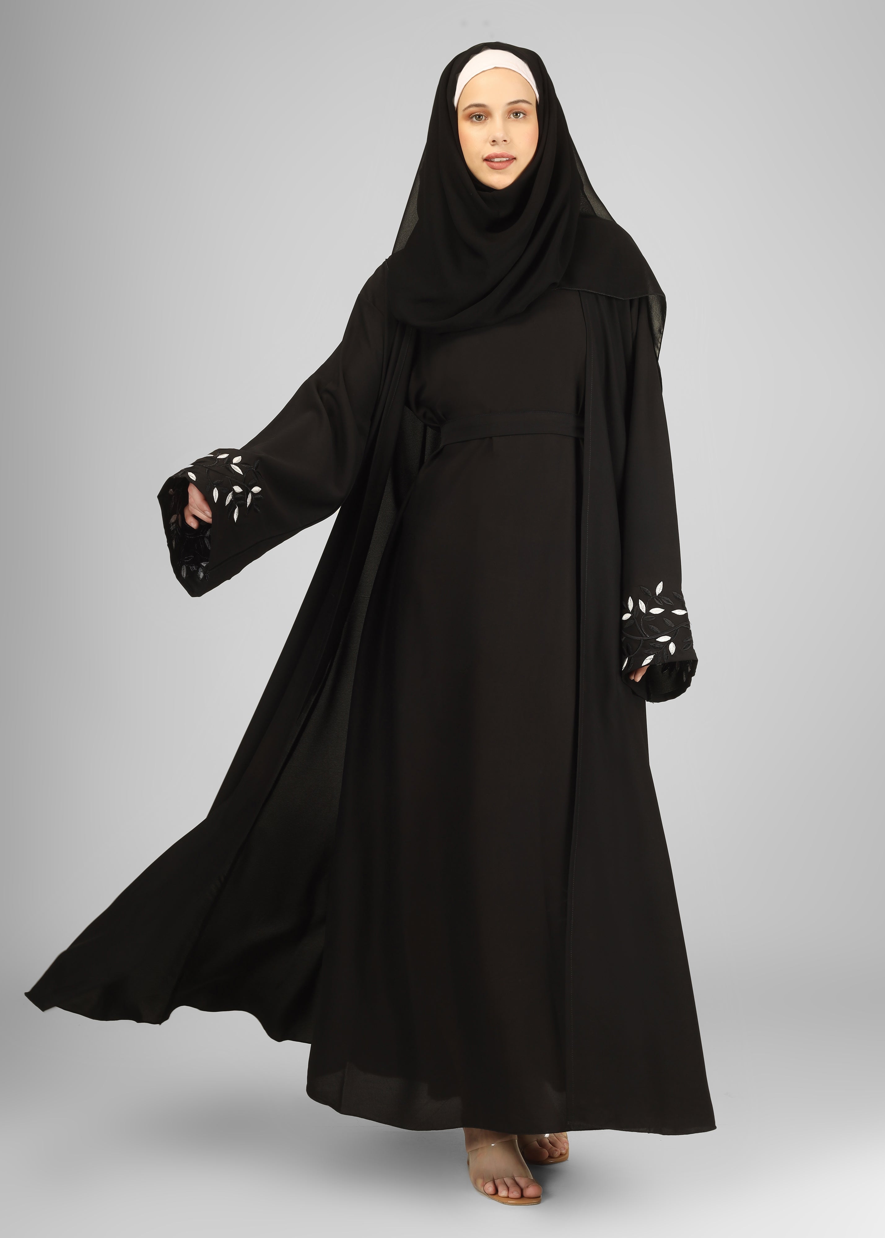 ERAH DOUBLE SHRUG ABAYA | BLACK