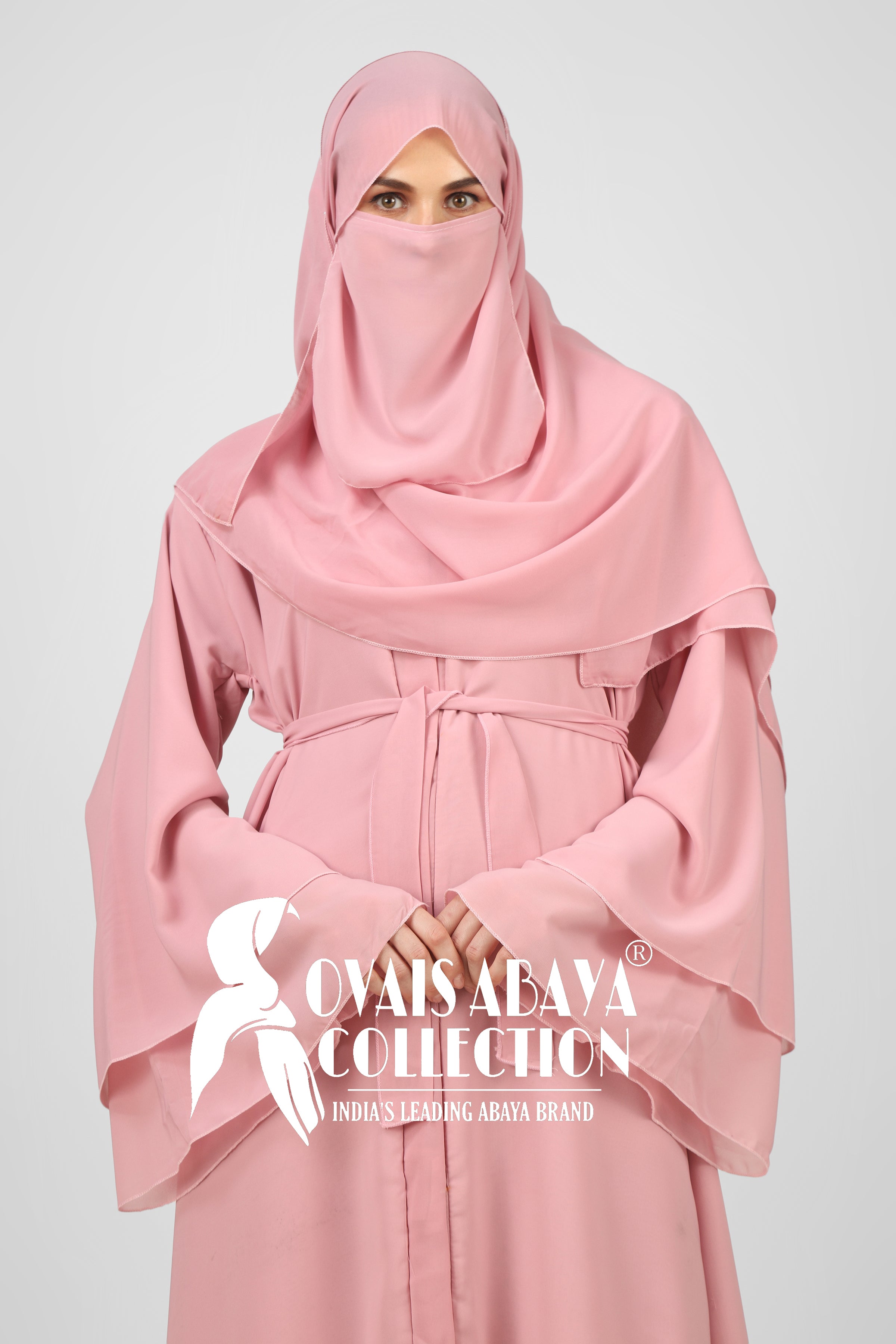 Maleshiyan 3 Layar Abaya LITE PINK ( Imported & Limited Stock )