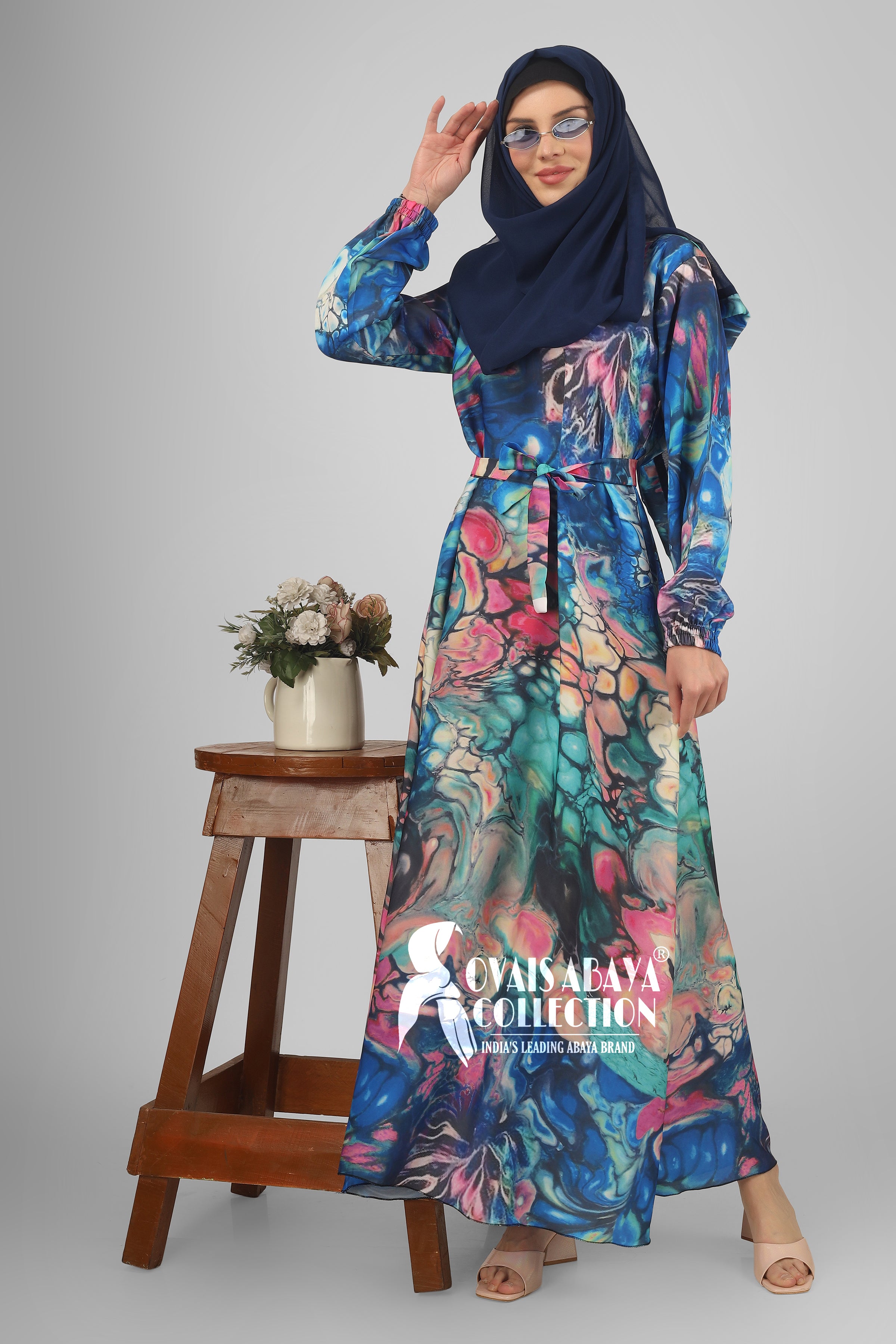 Aliza Orignal Printed Abaya - ( SHADE - 5 )