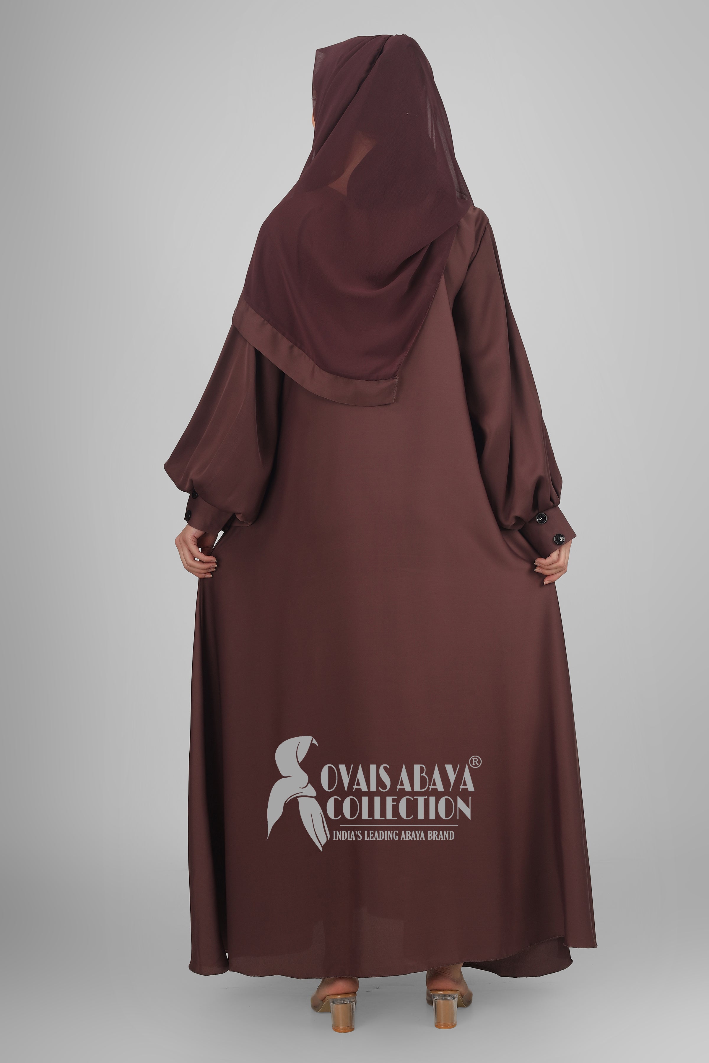 Daily Wear Buttons Abaya ( MAUVE PINK )