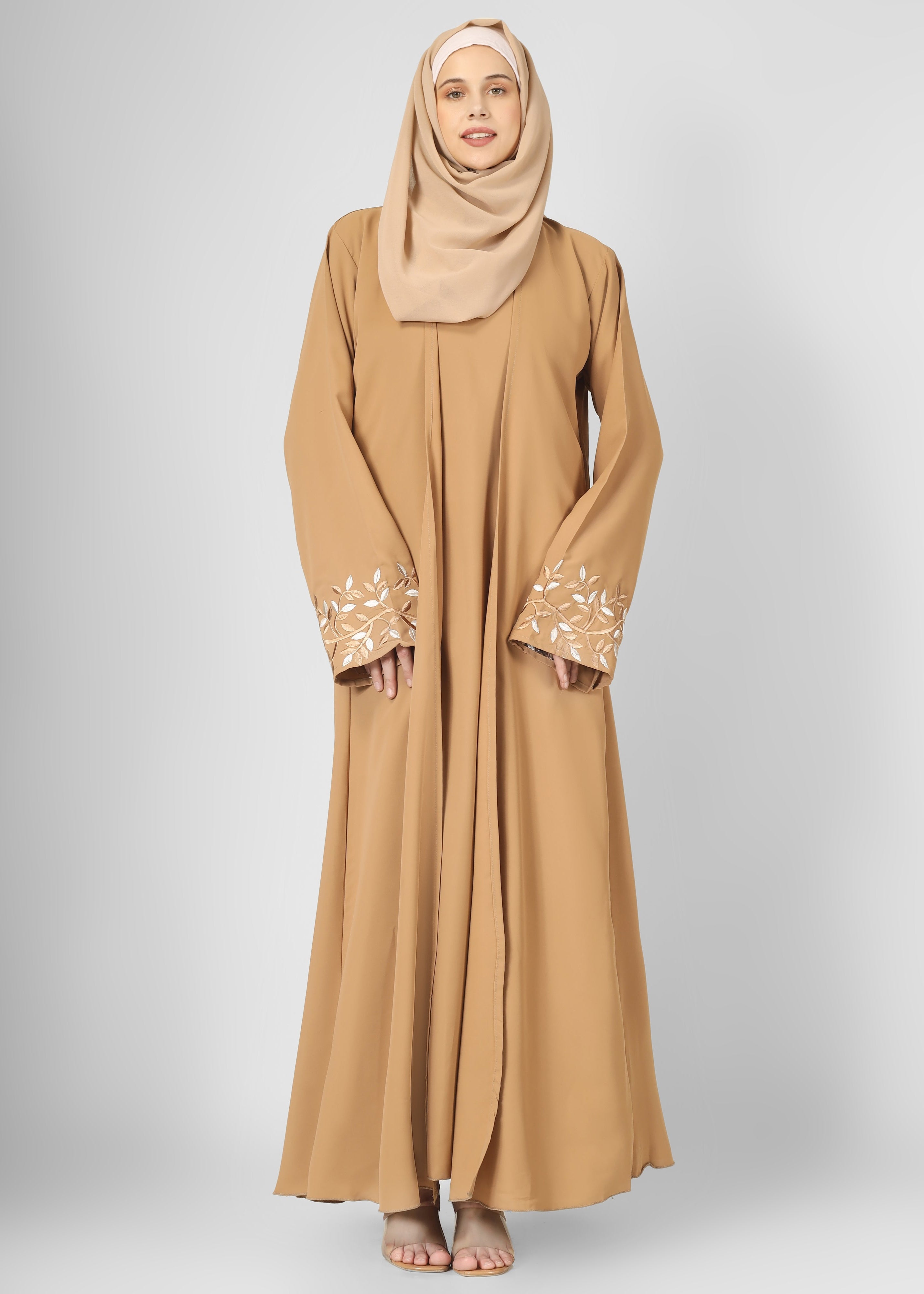 ERAH DOUBLE SHRUG ABAYA | NUDE