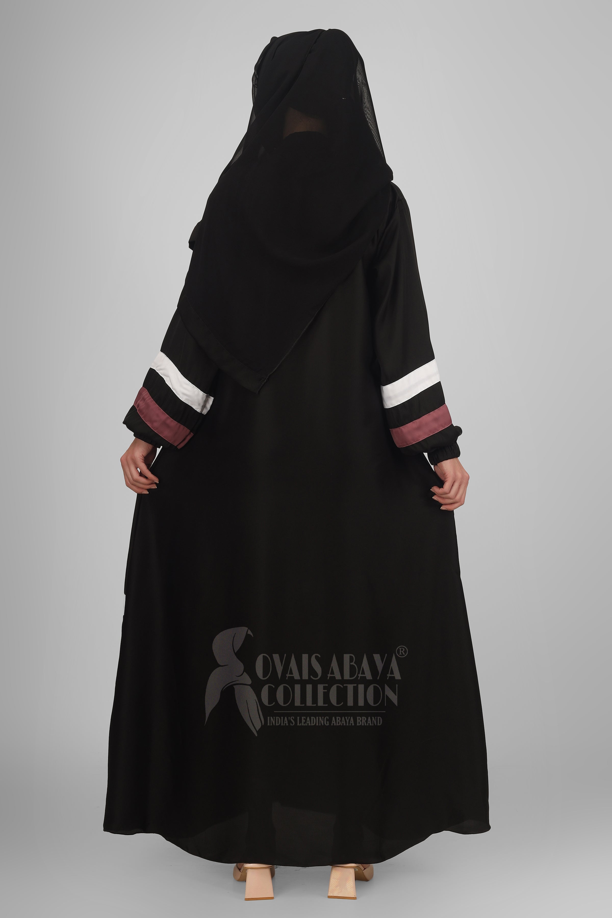 Front Open Contact Patti Work Abaya ( LIMITED - STOCK )