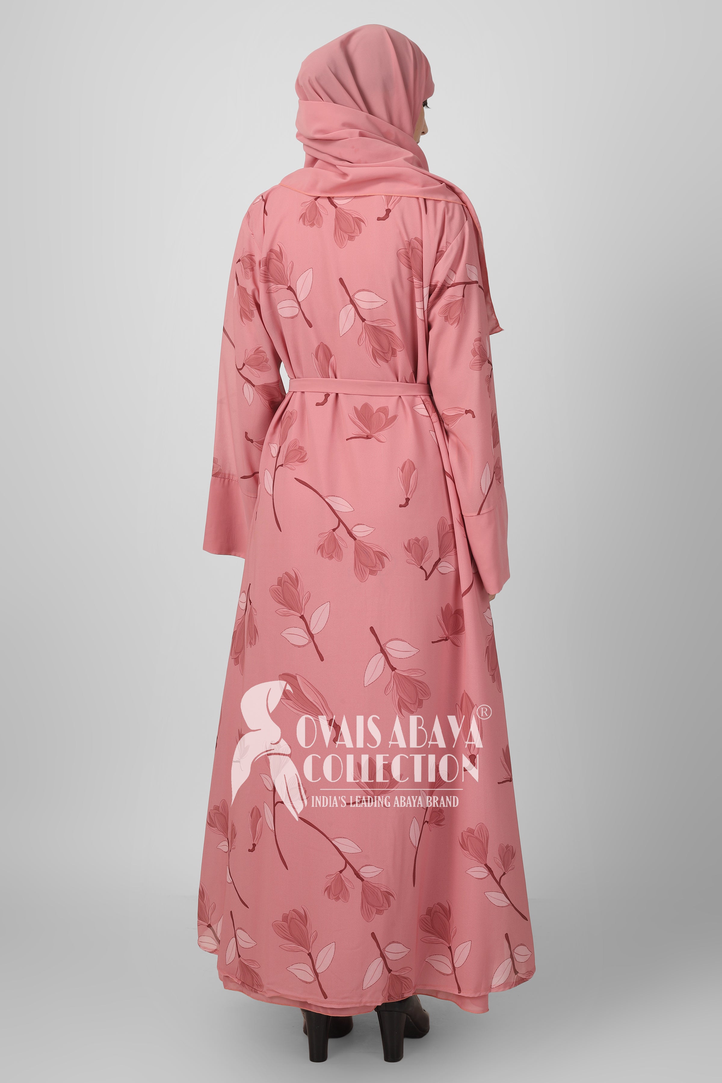 Marhaba Double Shrugs Tai dye Abaya SHADE 2 PINK ( New - Launch )