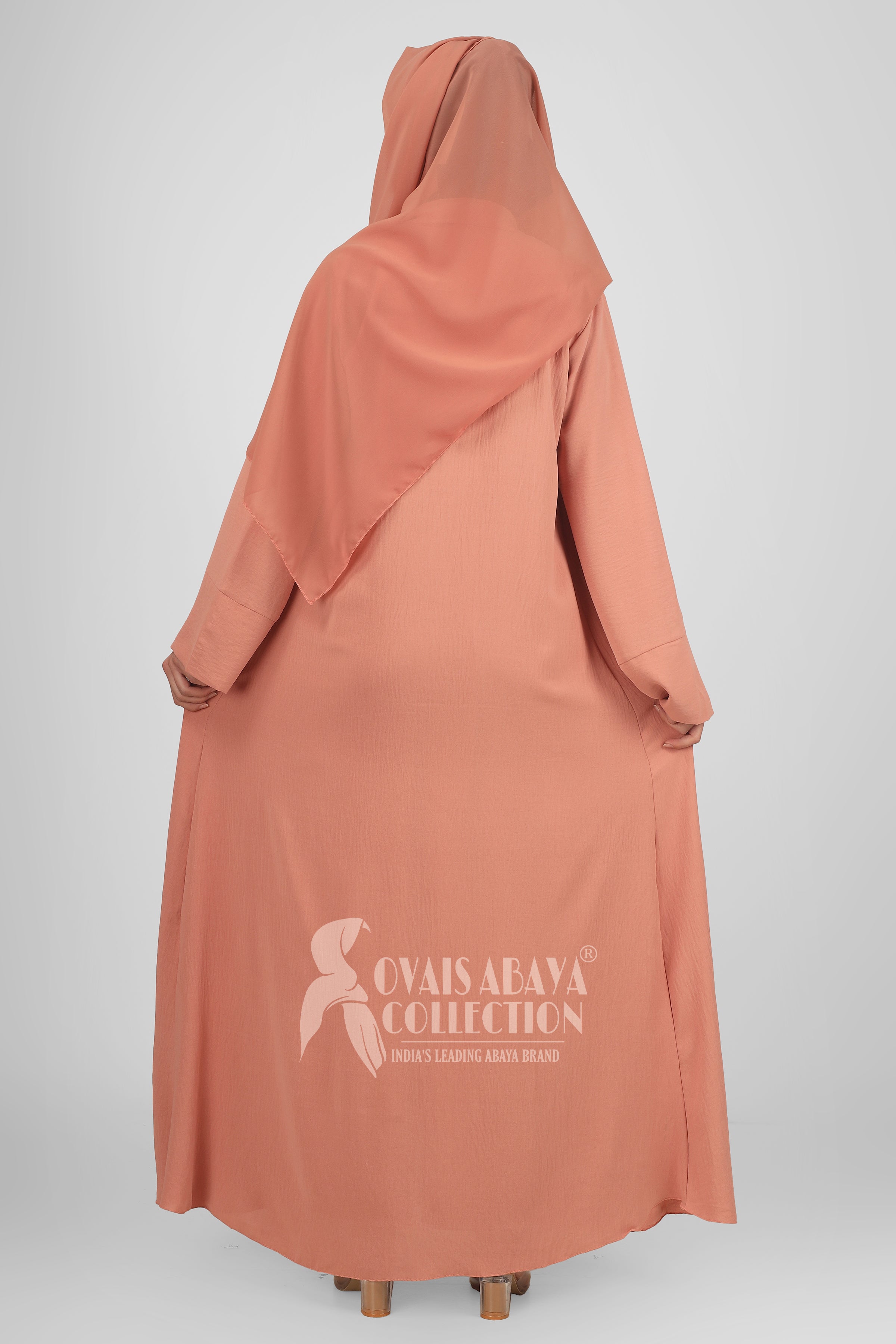 Original Dubai Crush Double Shrugs Abaya FLAMINGO( Limited - Stock )