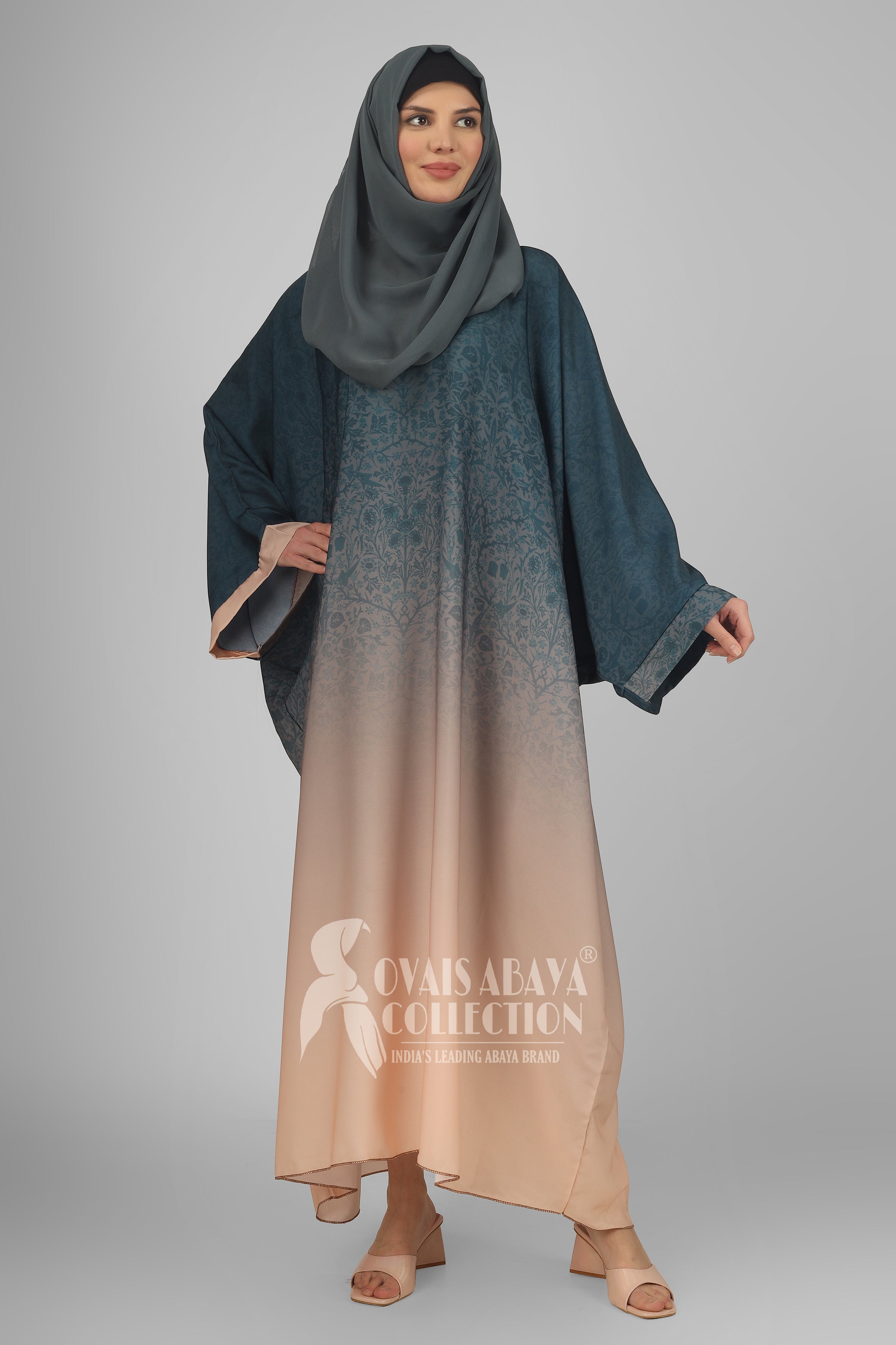 Aliza Orignal Printed Kaftan Abaya - ( SHADE 2 )