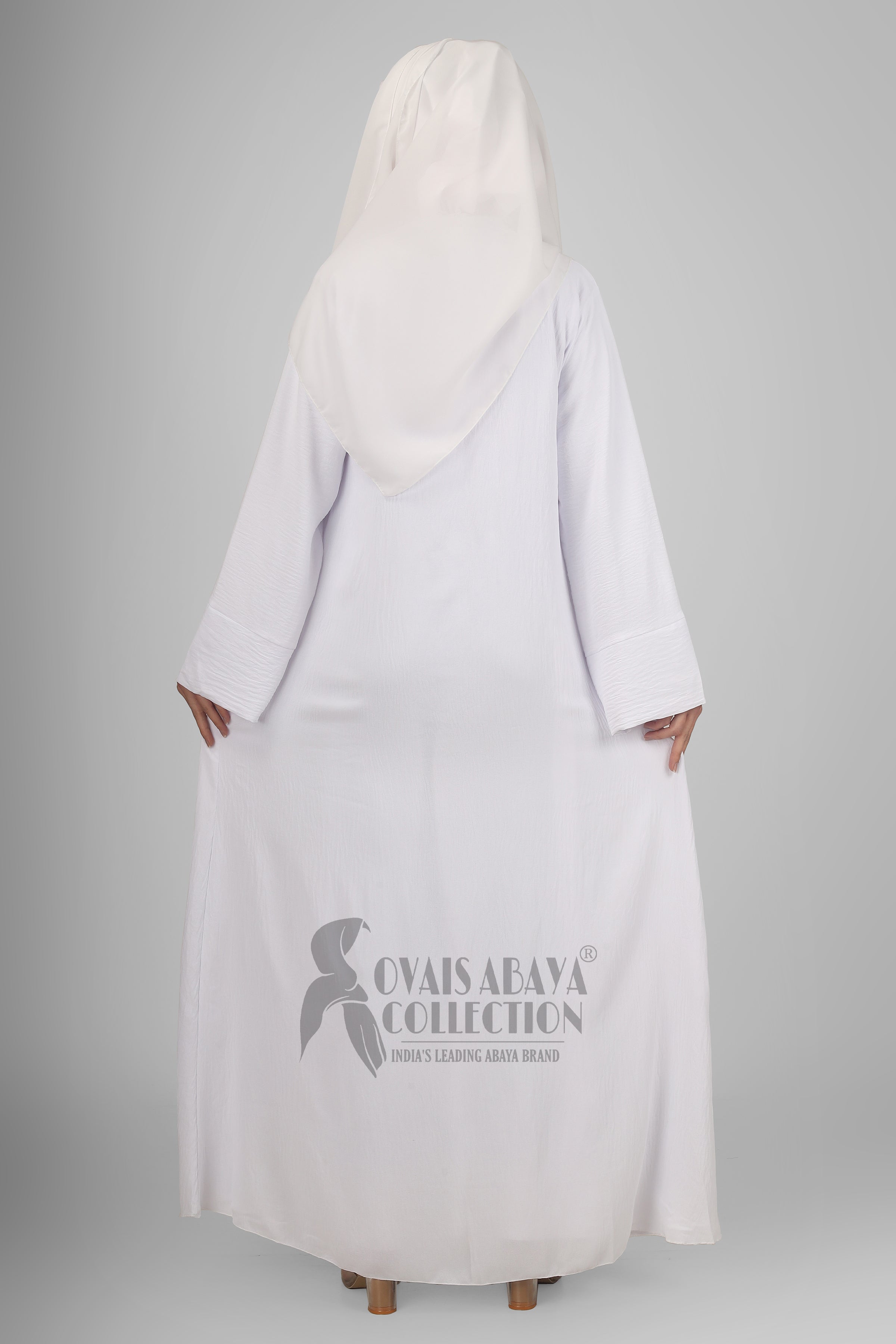 Original Dubai Crush Double Shrugs Abaya MILK WHITE ( Limited - Stock )