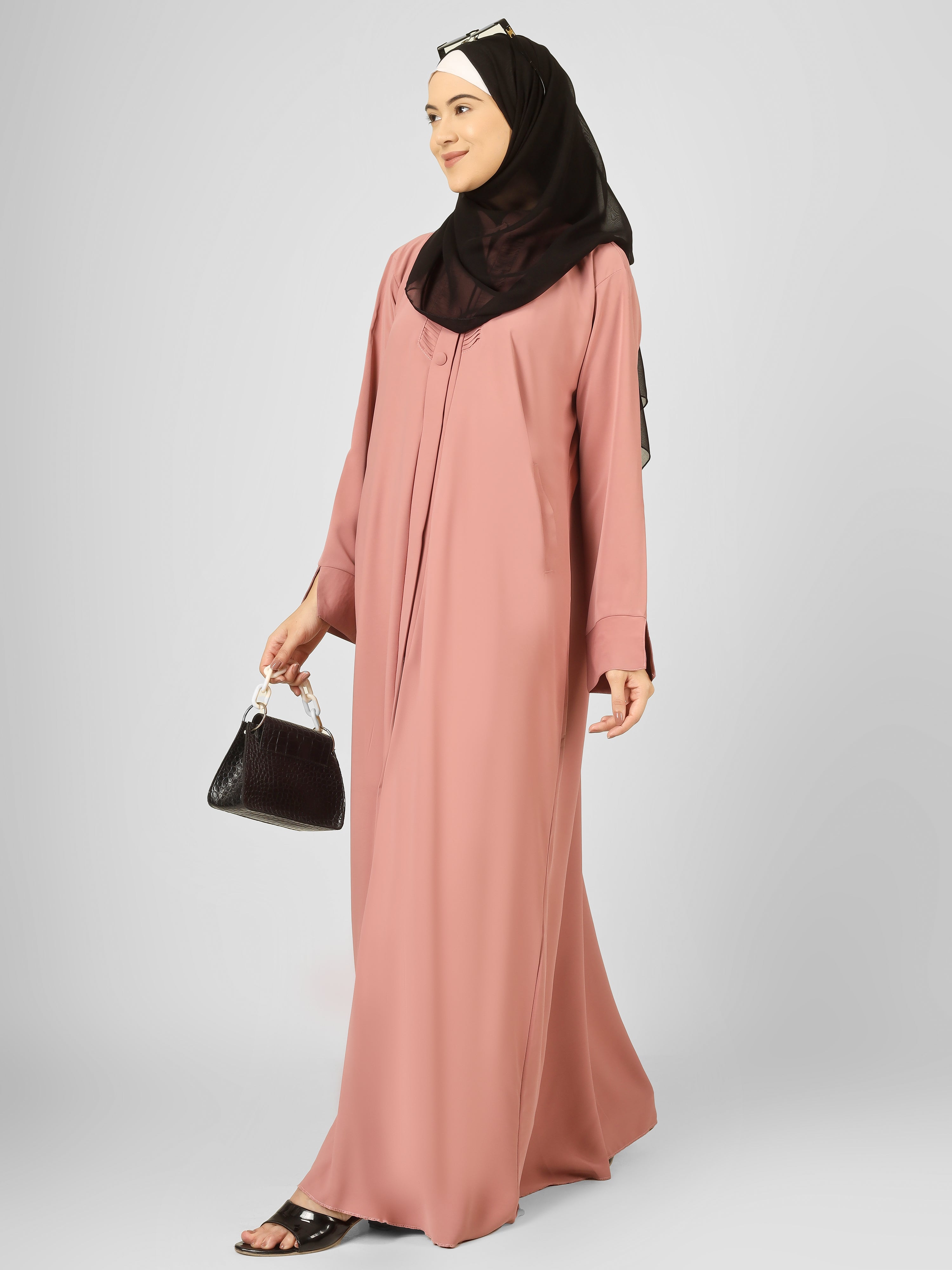 AYLA POCKET ABAYA | FLAMINGO