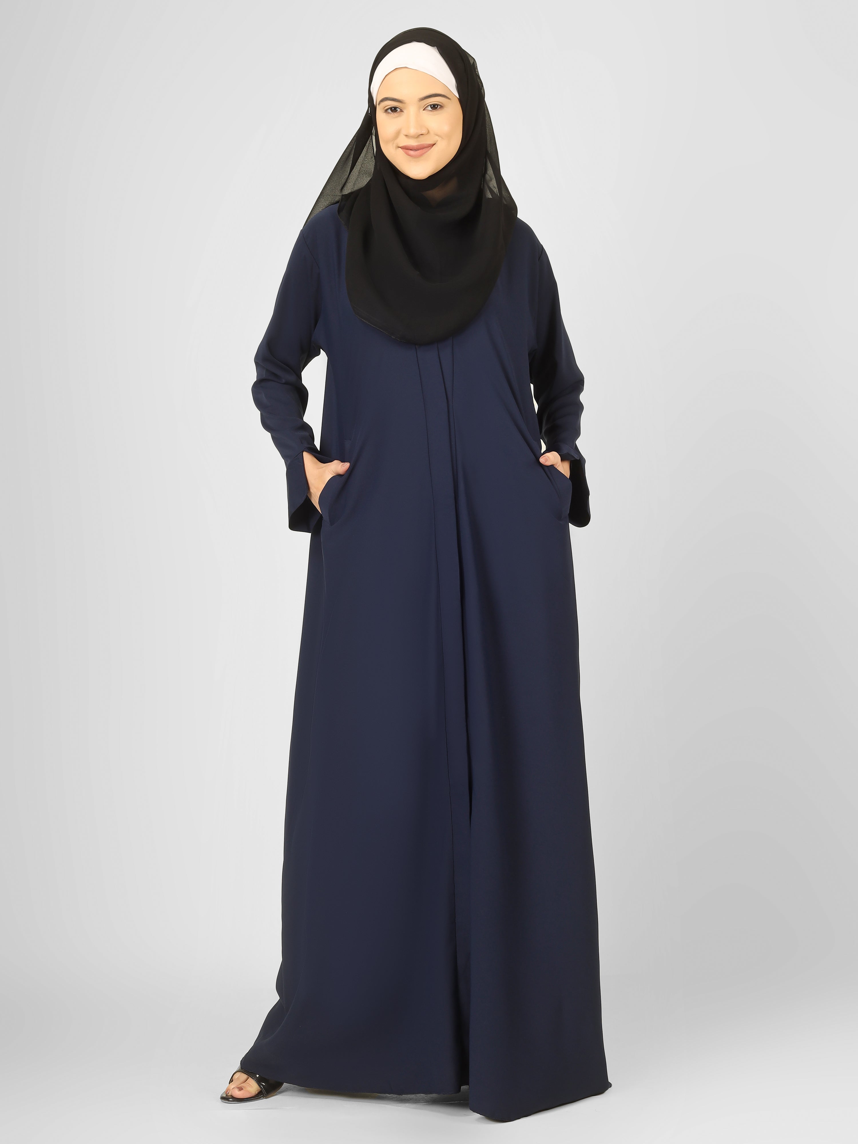 AYLA POCKET ABAYA | BLUE