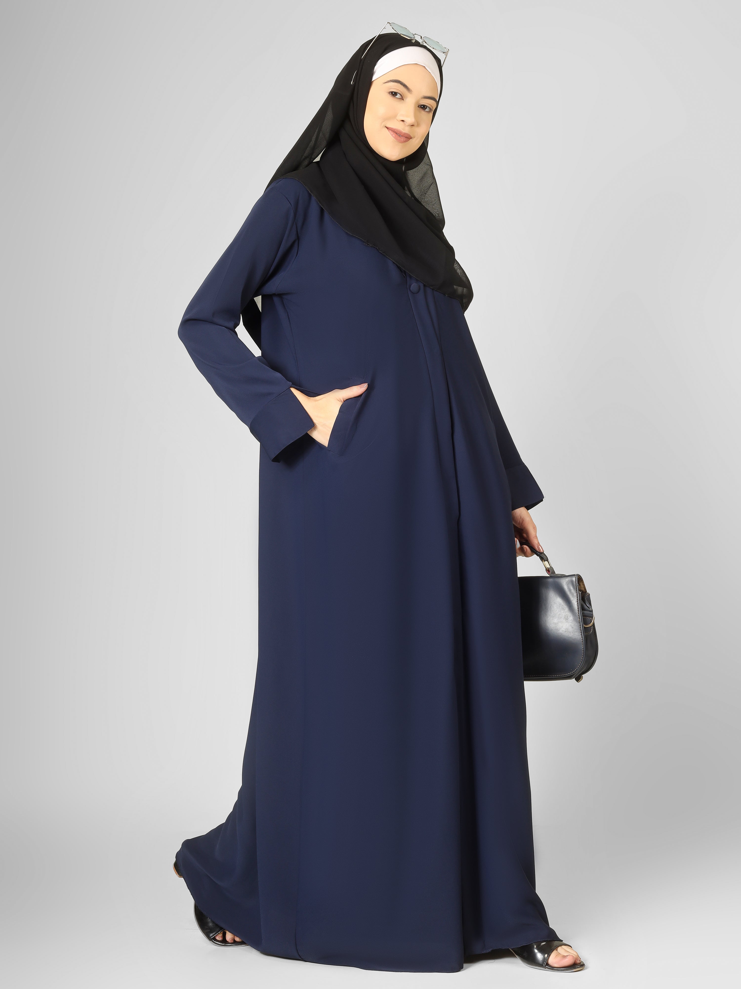 AYLA POCKET ABAYA | BLUE