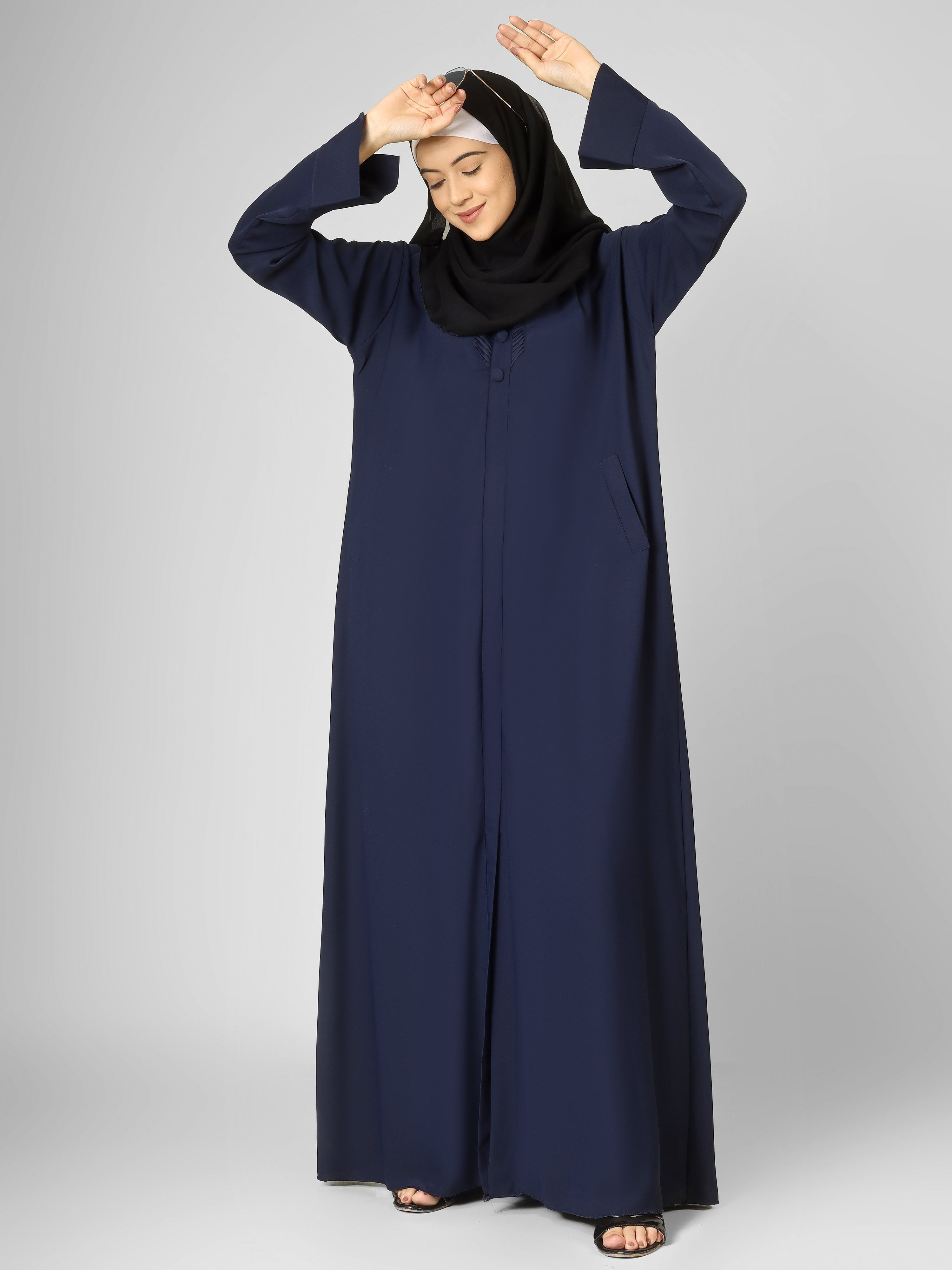 AYLA POCKET ABAYA | BLUE
