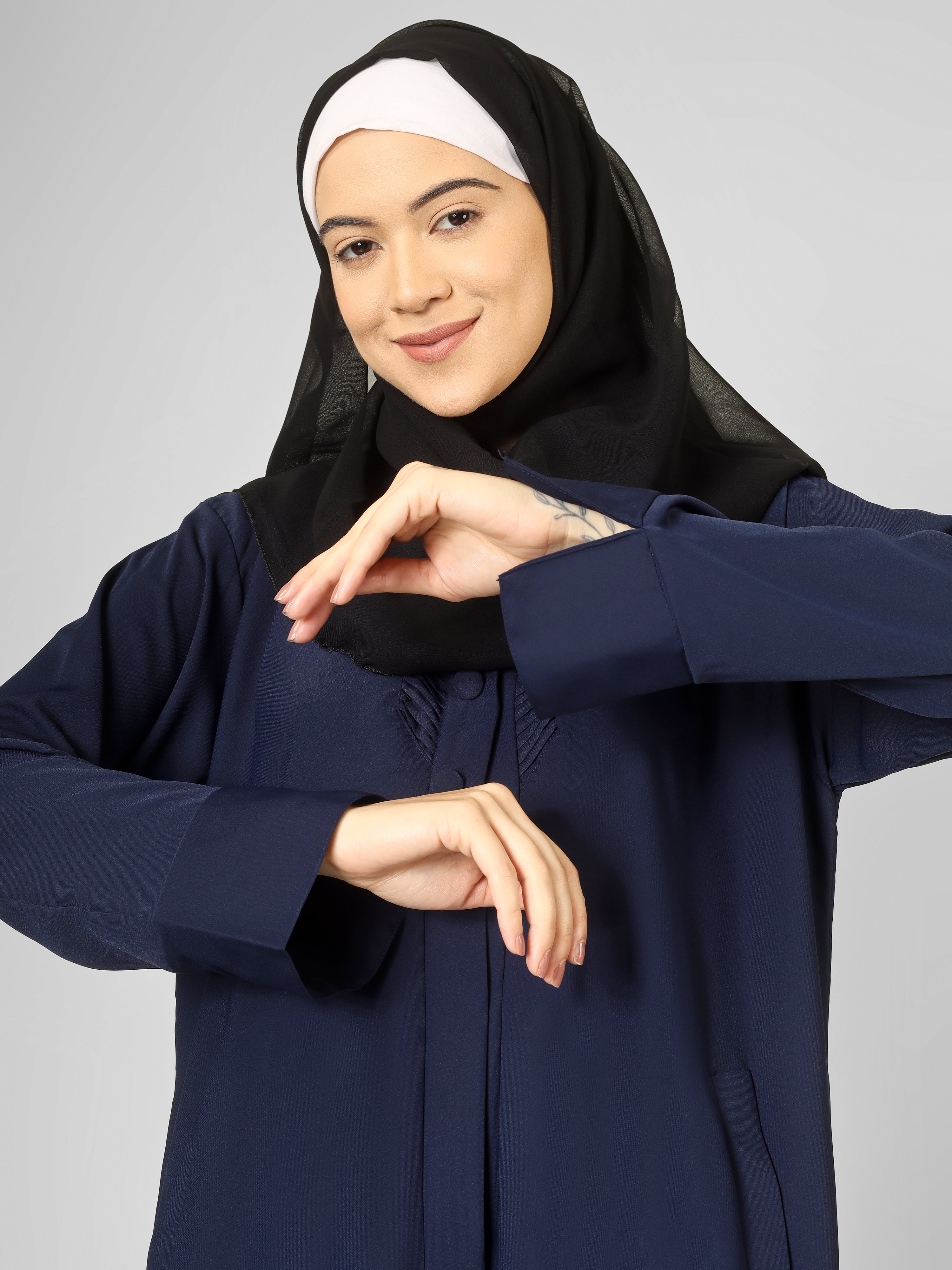 AYLA POCKET ABAYA | BLUE