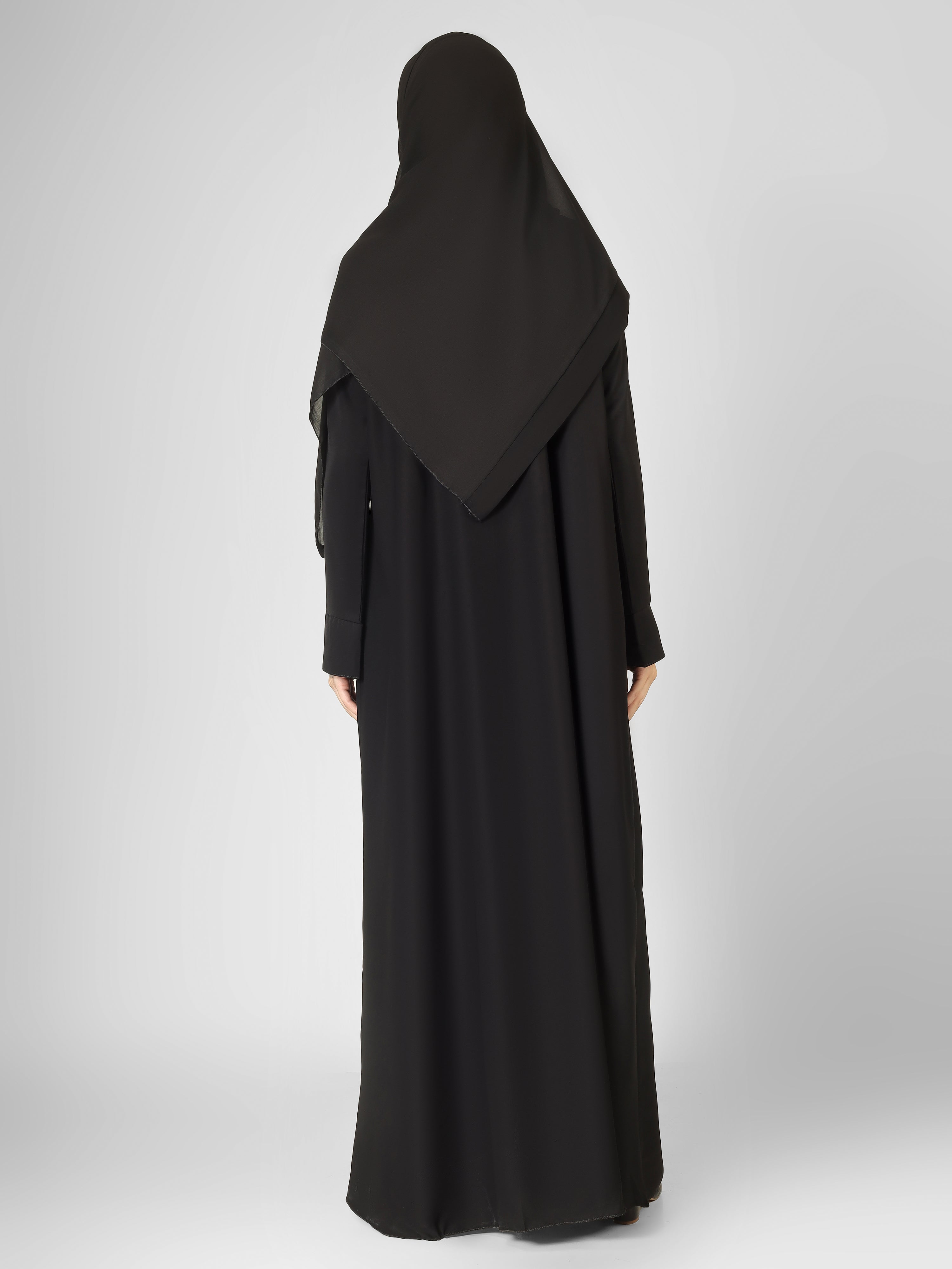 AYLA POCKET ABAYA | BLACK
