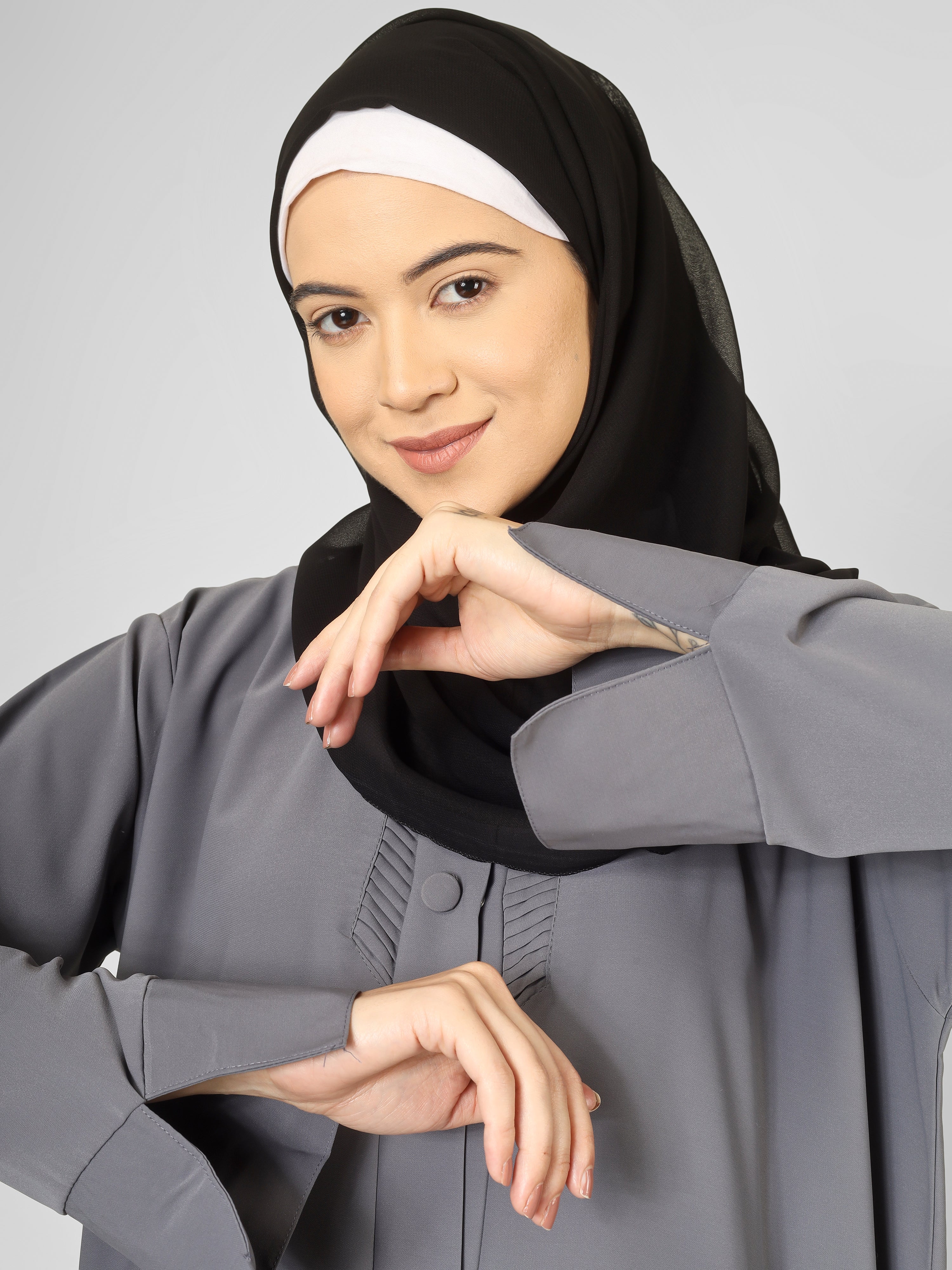 AYLA POCKET ABAYA | GRAY