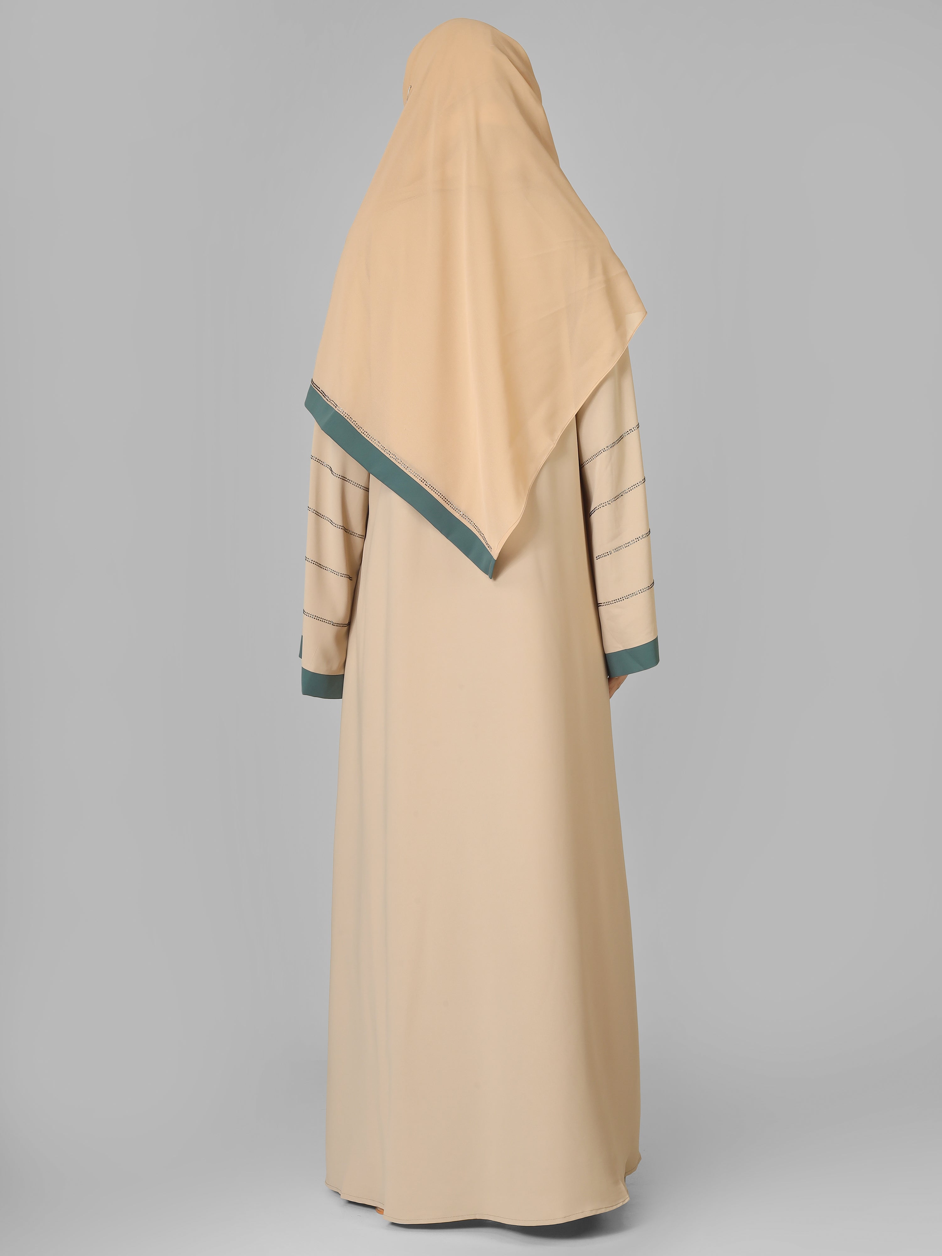 AL-ALINA FULLY CLOSED ABAYA | NUDE