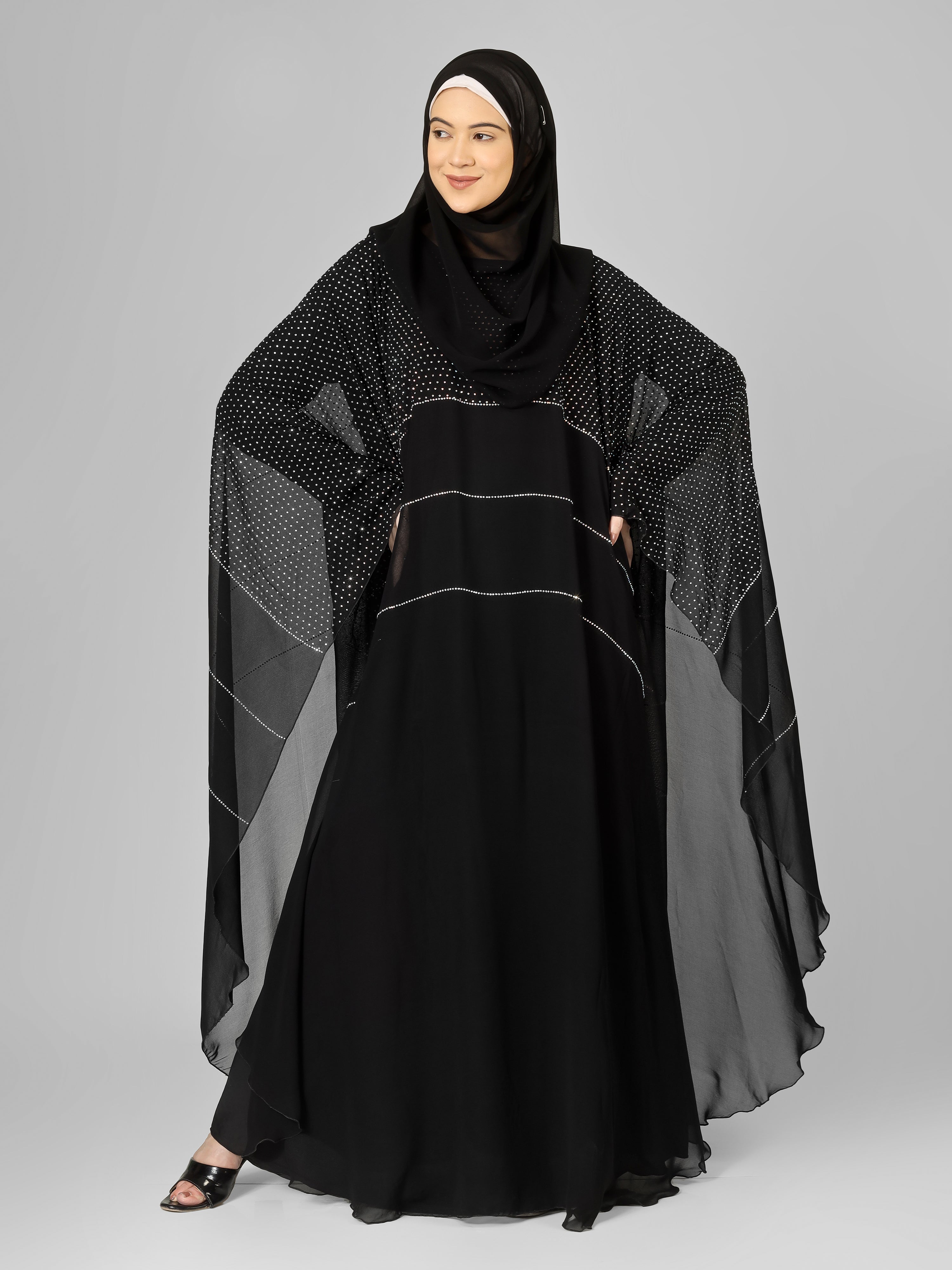 ORIGNAL MS STONE WORK BRIDLE KAFTAN ABAYA