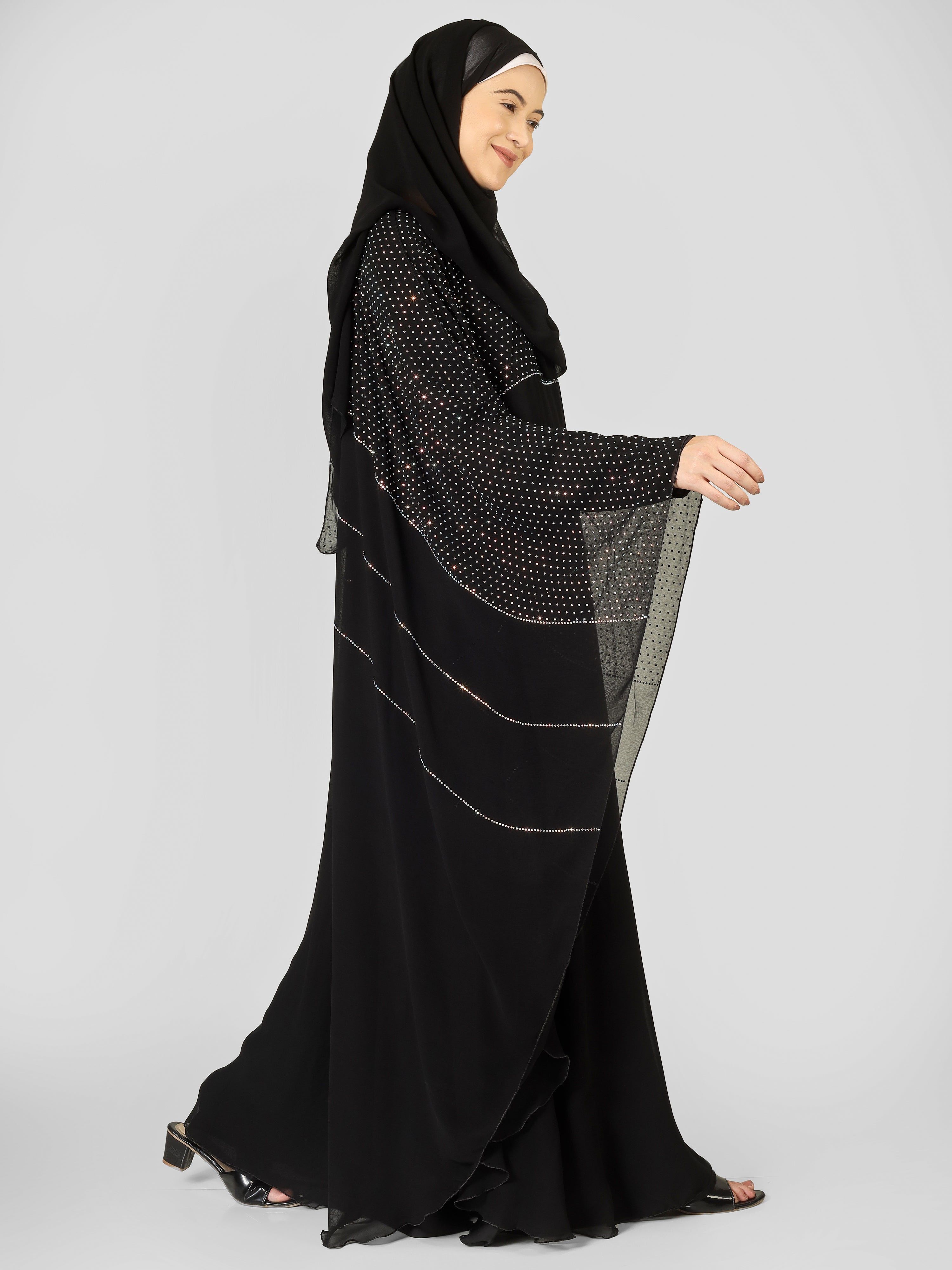 ORIGNAL MS STONE WORK BRIDLE KAFTAN ABAYA