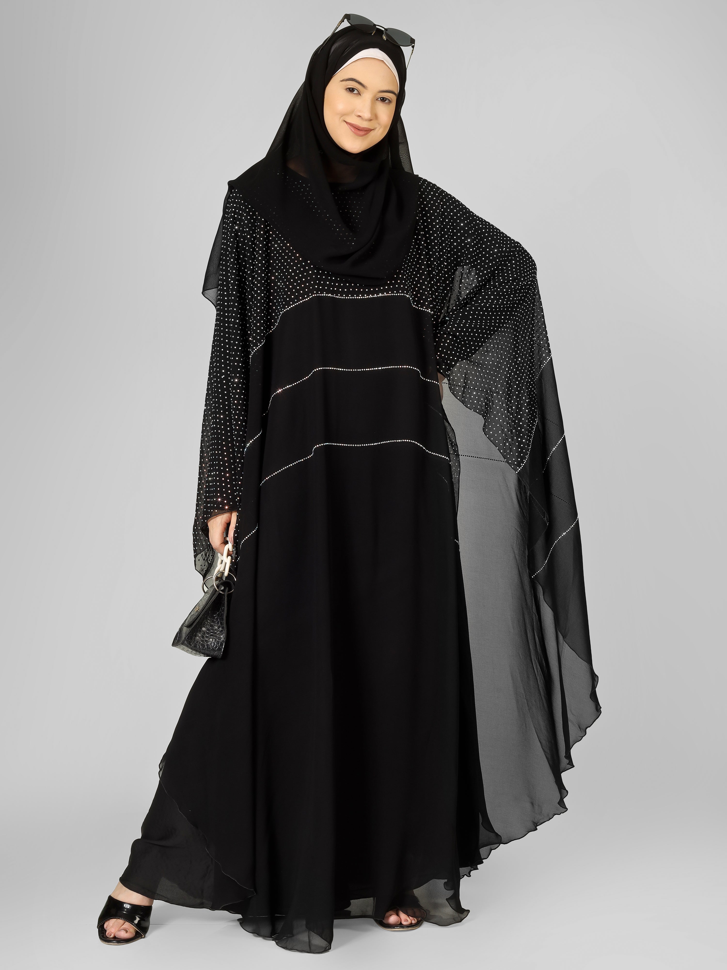 ORIGNAL MS STONE WORK BRIDLE KAFTAN ABAYA