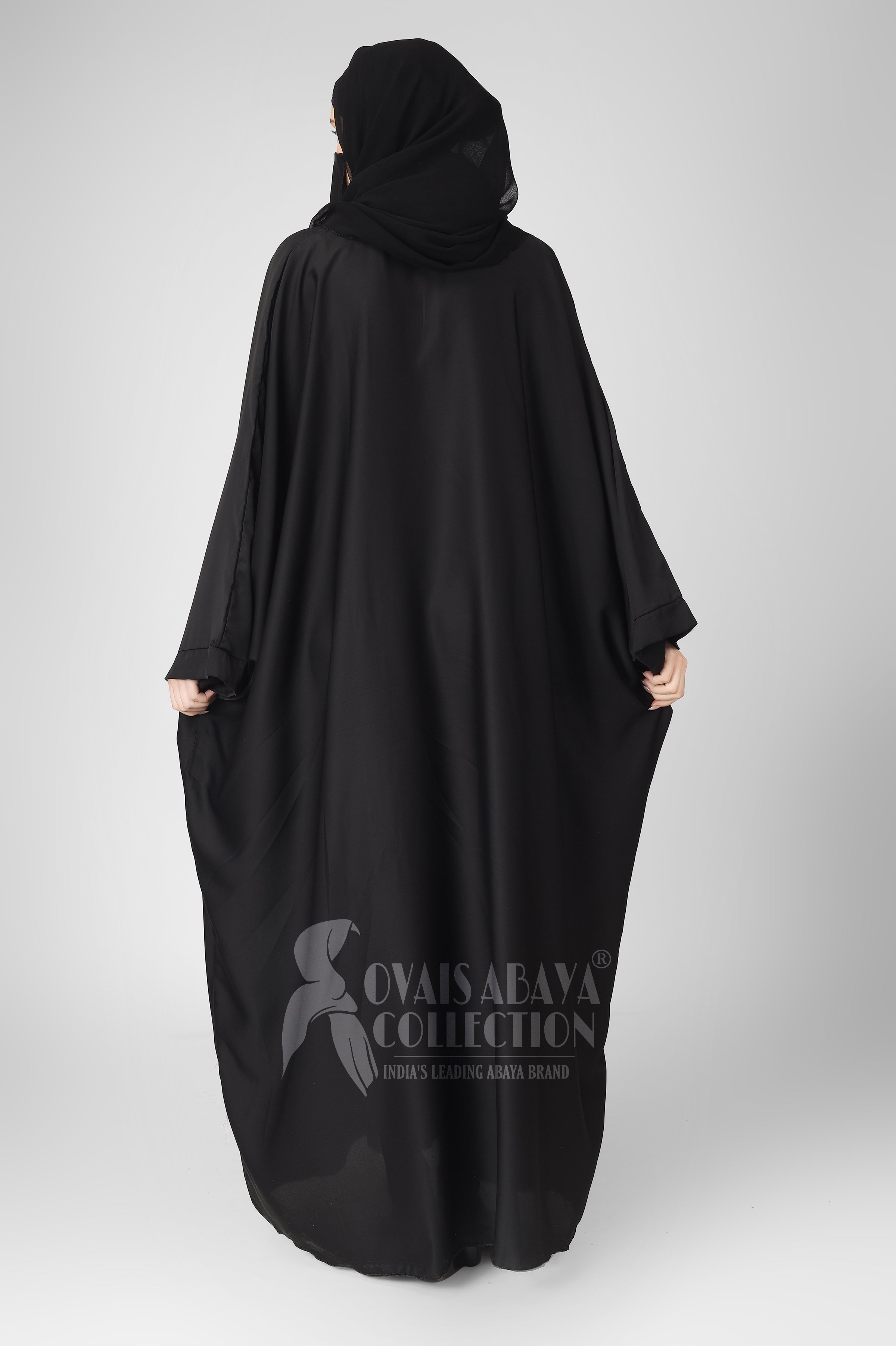 Arebiyan Kaftan Abaya ( BLACK )