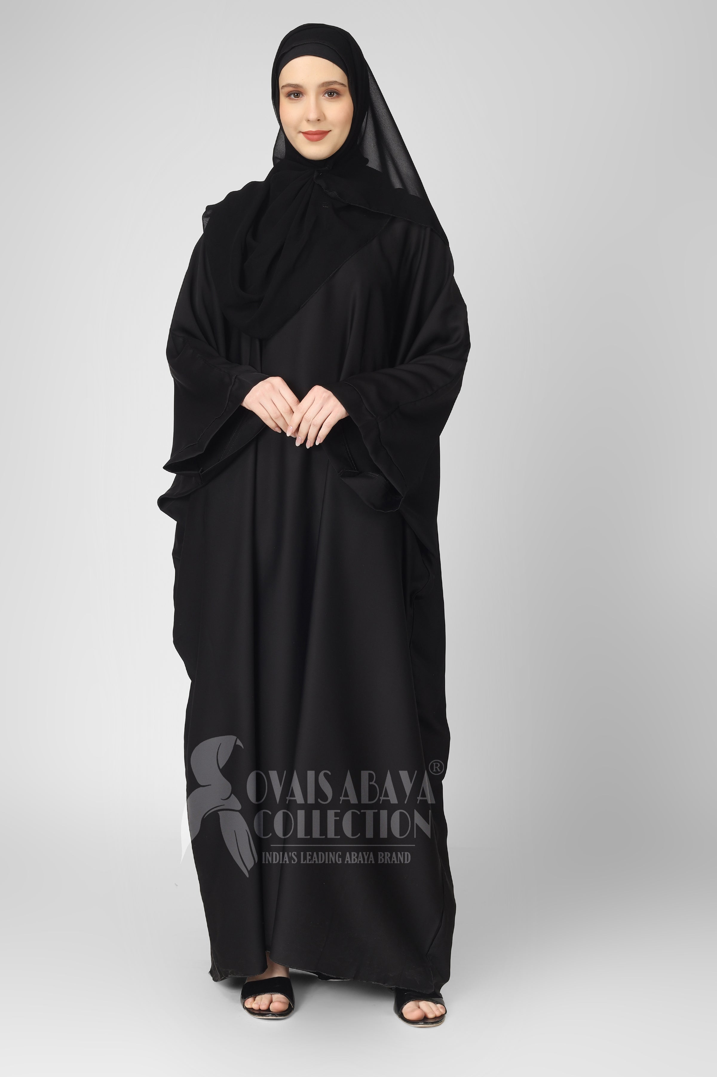 Arebiyan Kaftan Abaya ( BLACK )