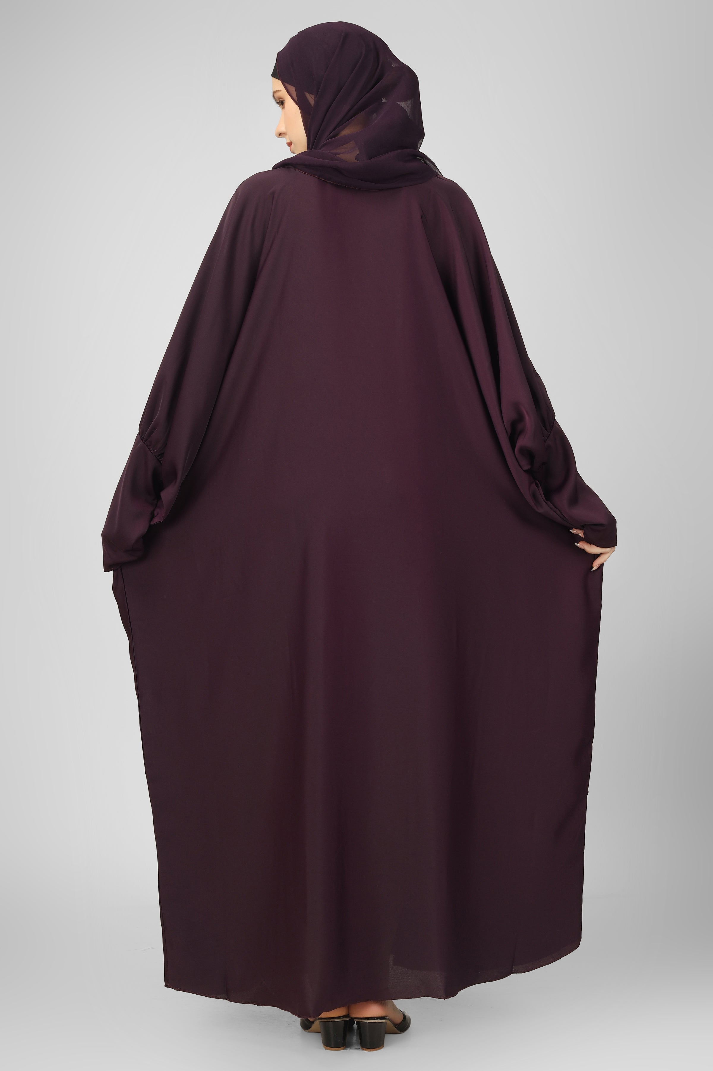 1071 FITTING SLEEVE ABAYA | PURPLE