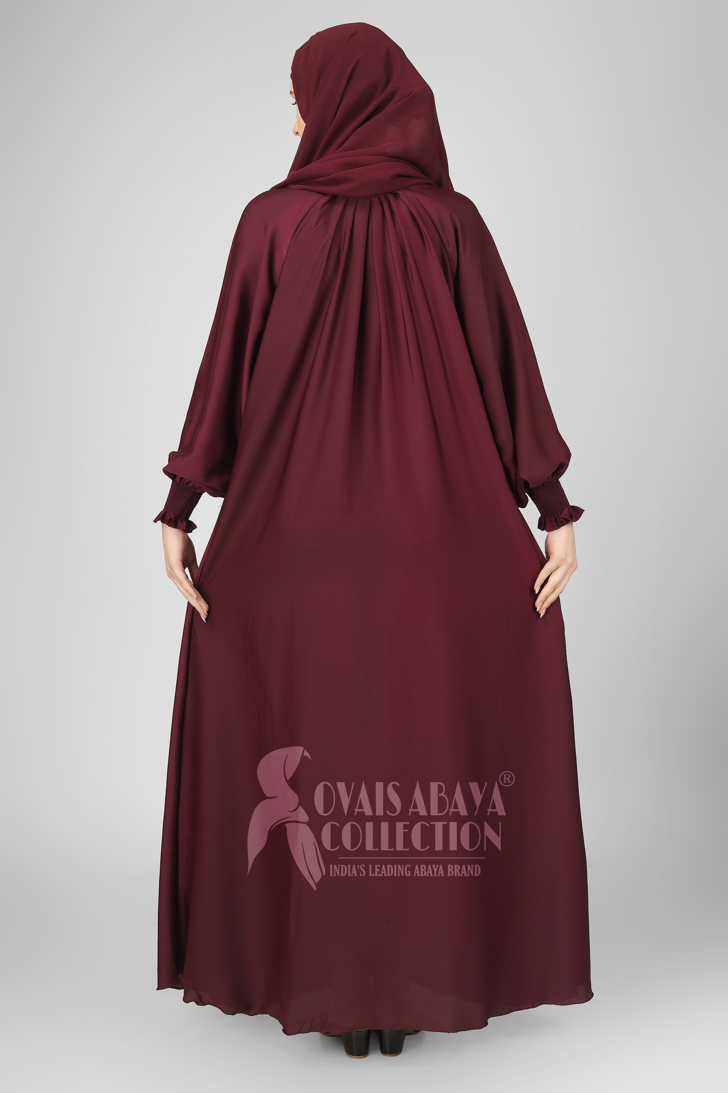 Sara Zipper Abaya WINE ( NEW - COLLECTION )