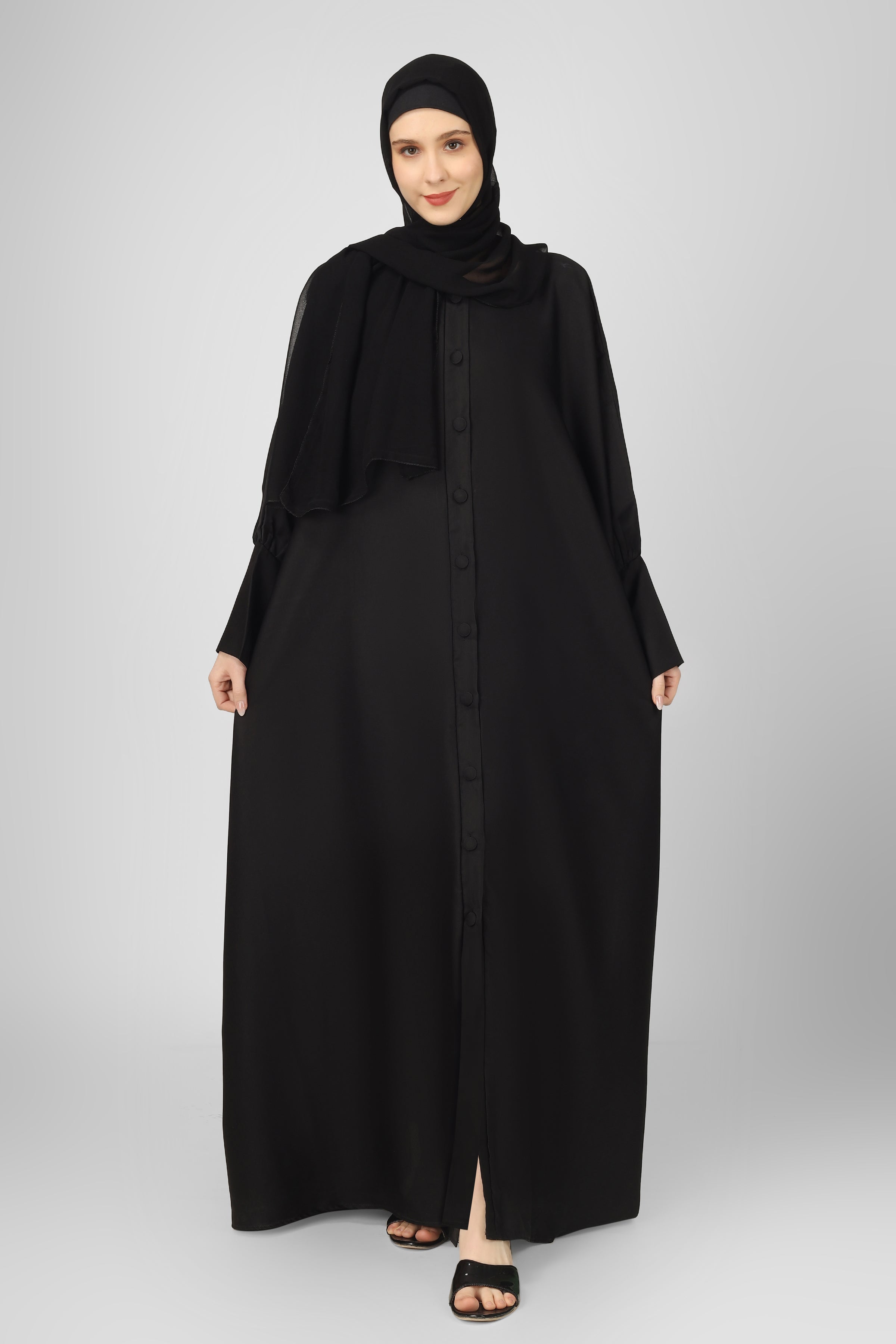 870 FITTING SLEEVE ABAYA | BLACK
