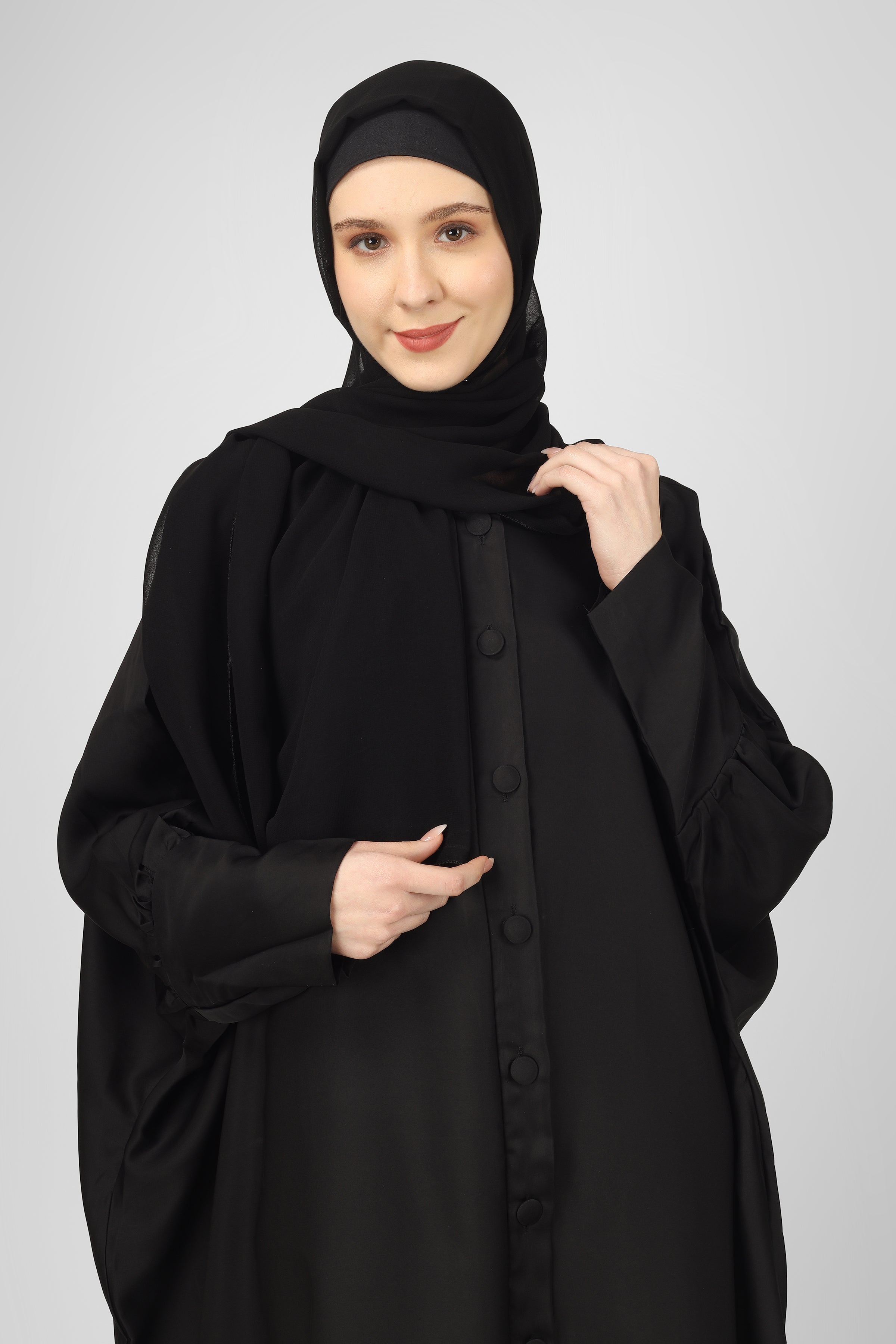 870 FITTING SLEEVE ABAYA | BLACK