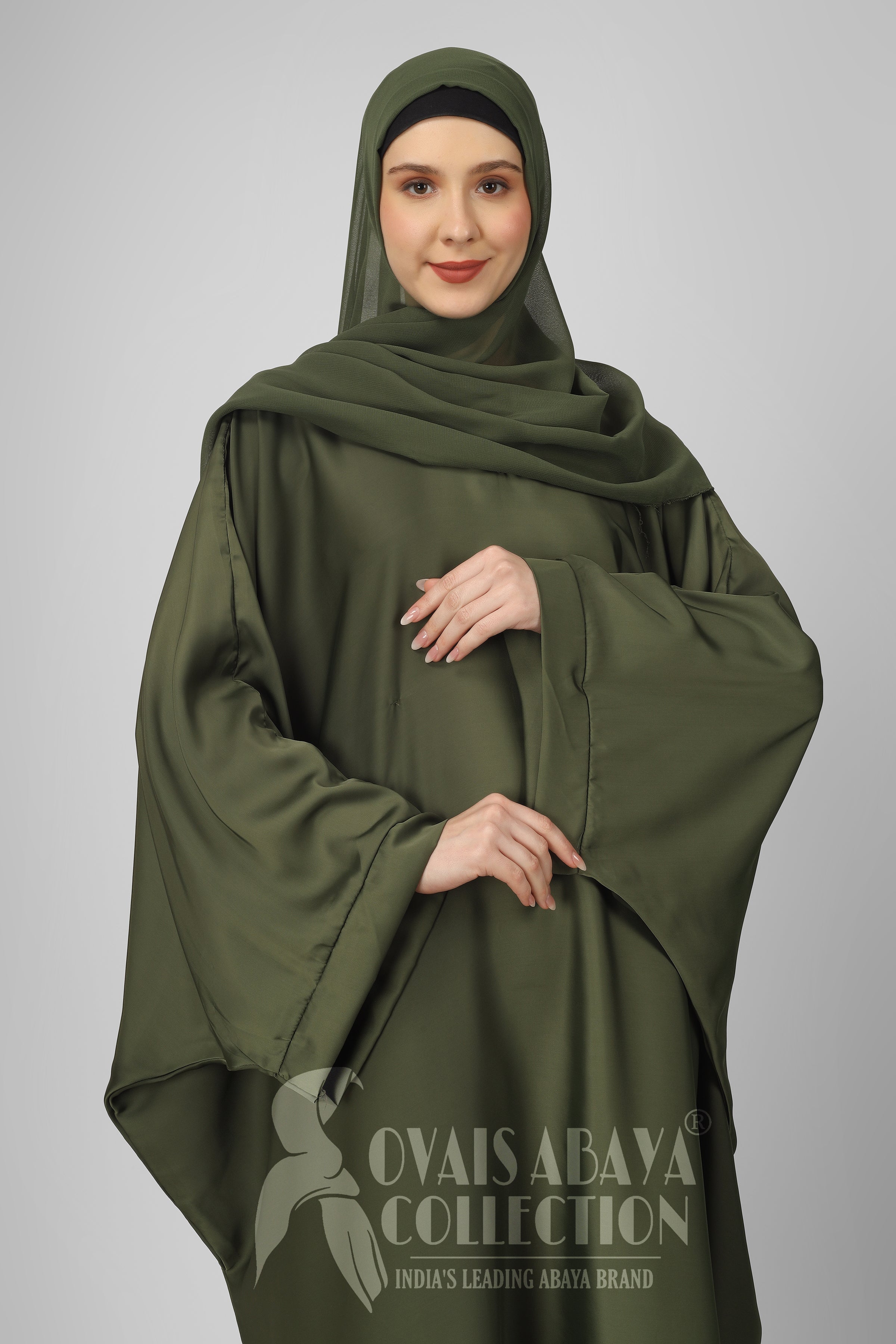 Arebiyan Kaftan Abaya ( TOUCH GREEN )