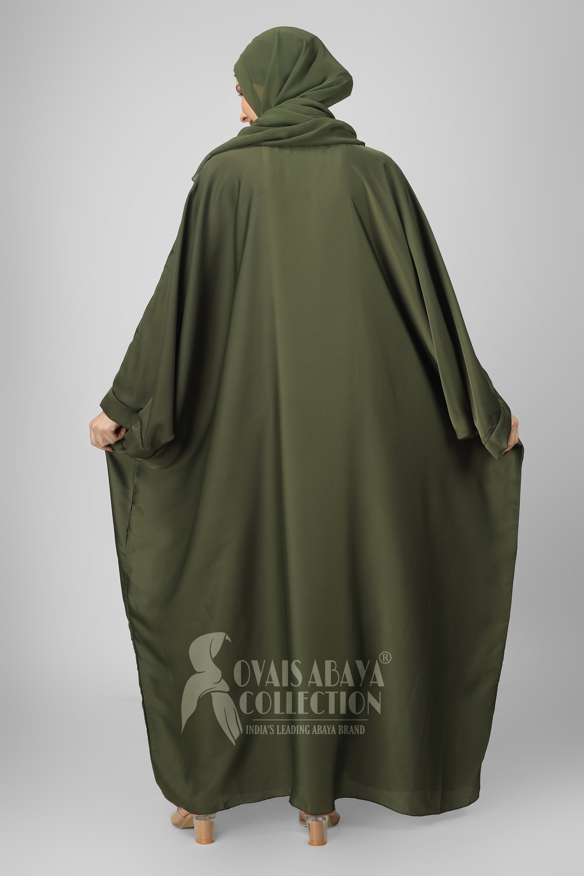 Arebiyan Kaftan Abaya ( TOUCH GREEN )