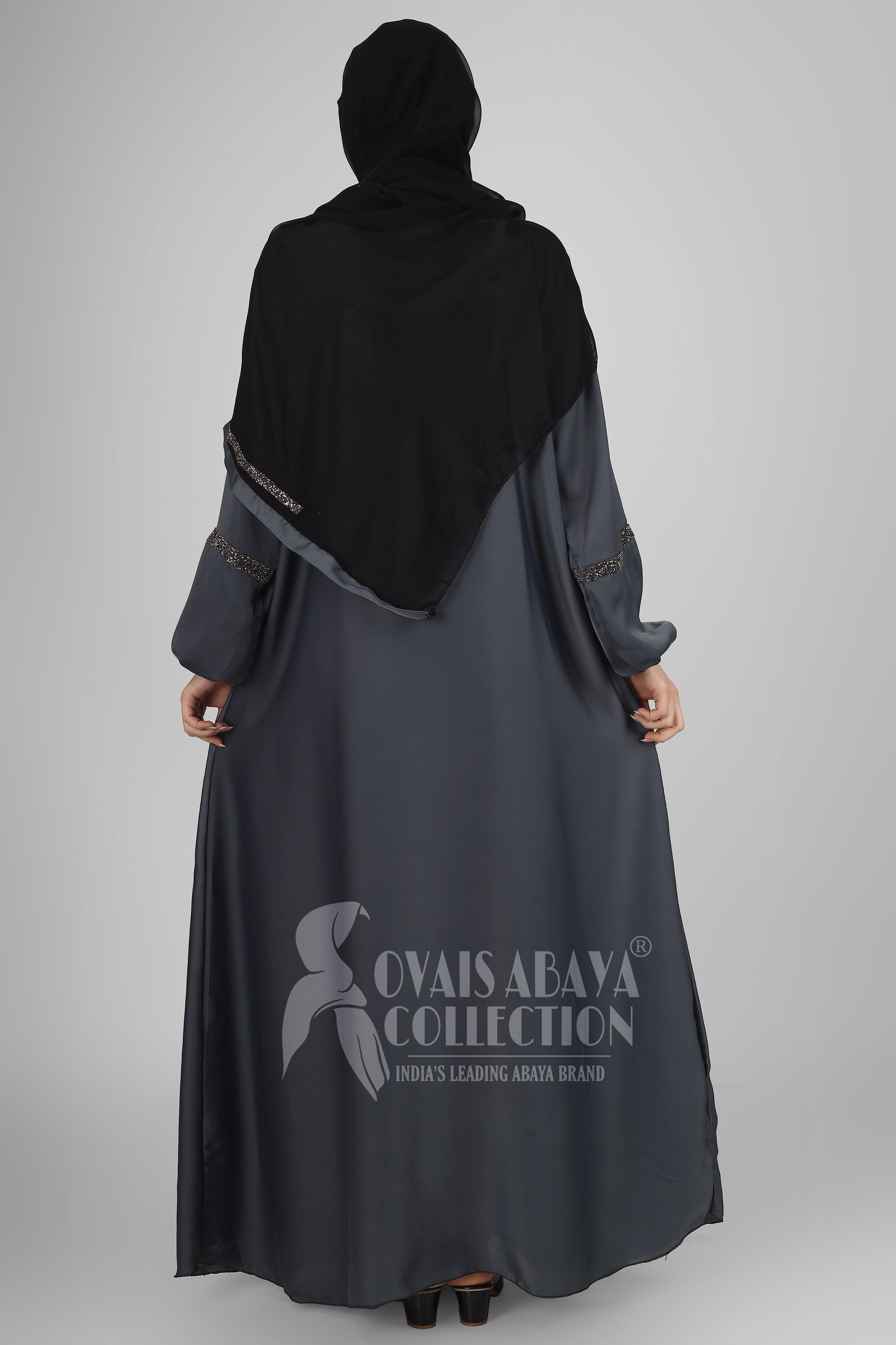 6001 - Aash Basic Abaya - ASH GRAY  ( NEW LAUNCH )