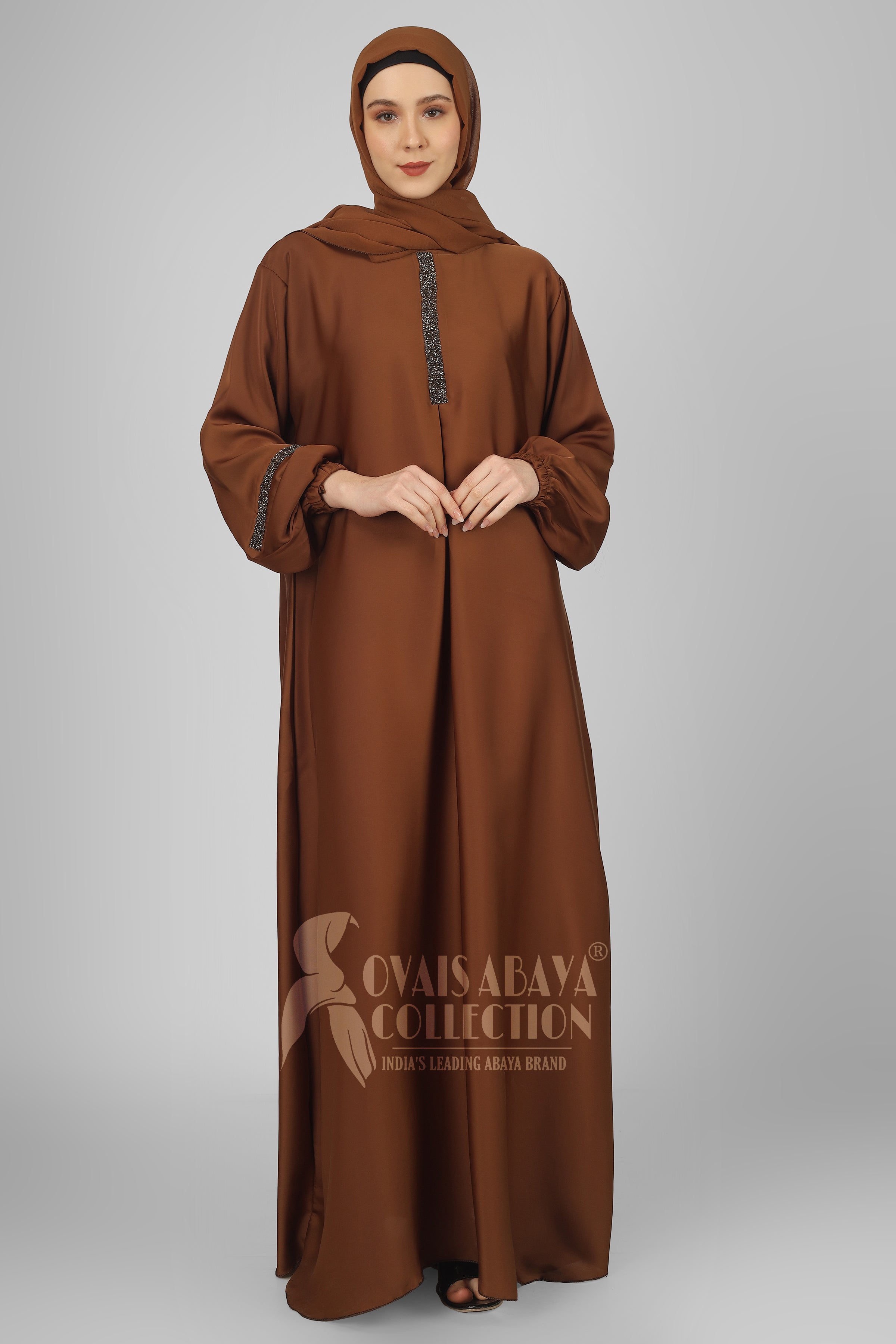 6001 - Aash Basic Abaya - COPPER  ( NEW LAUNCH )