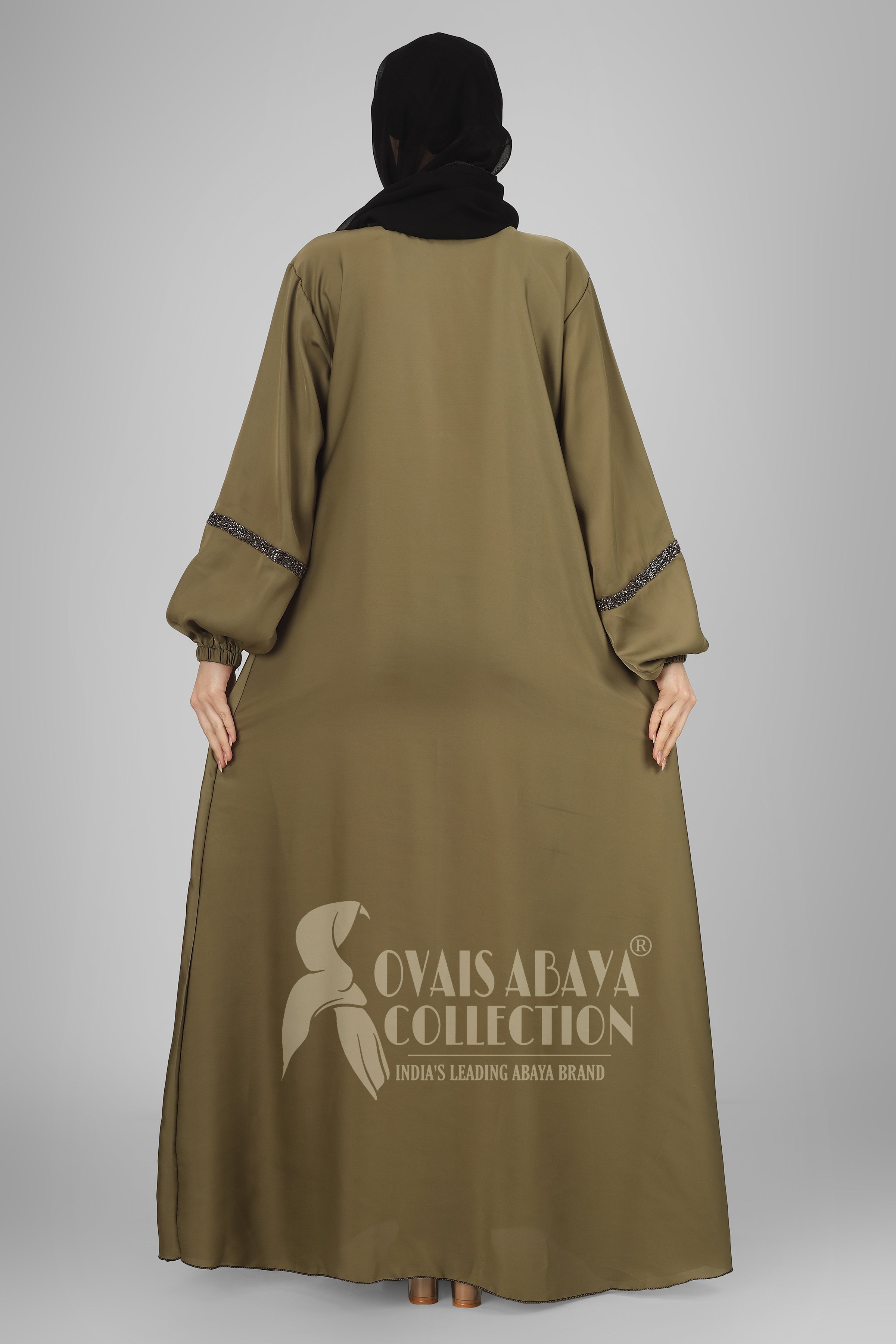 6001 - Aash Basic Abaya - OLIVE ( NEW LAUNCH )