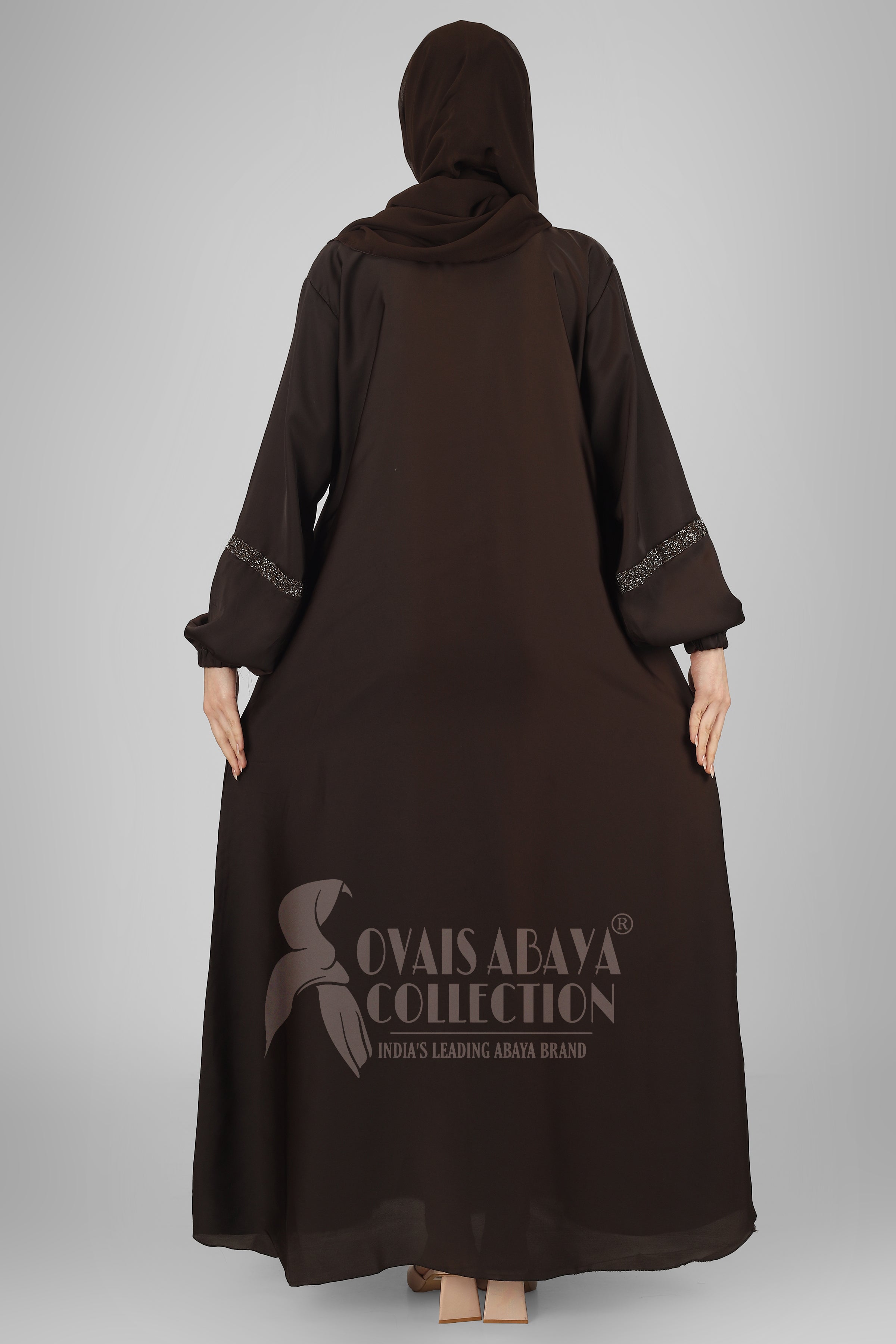 6001 - Aash Basic Abaya - BROWN  ( NEW LAUNCH )