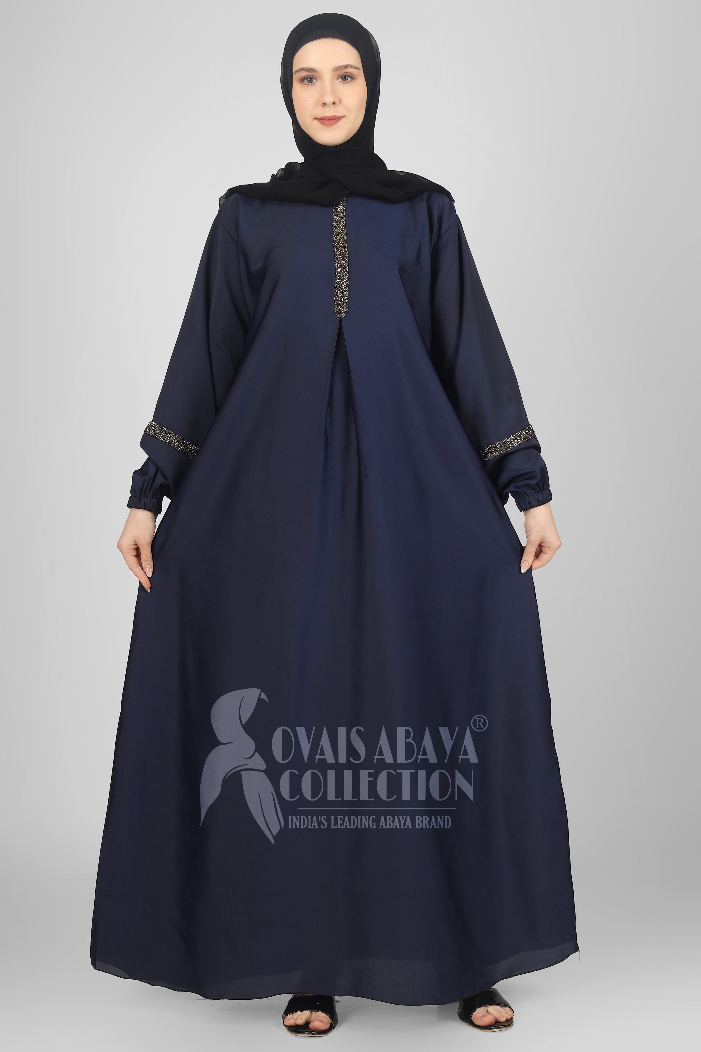 6001 - Aash Basic Abaya - BLUE ( NEW LAUNCH )