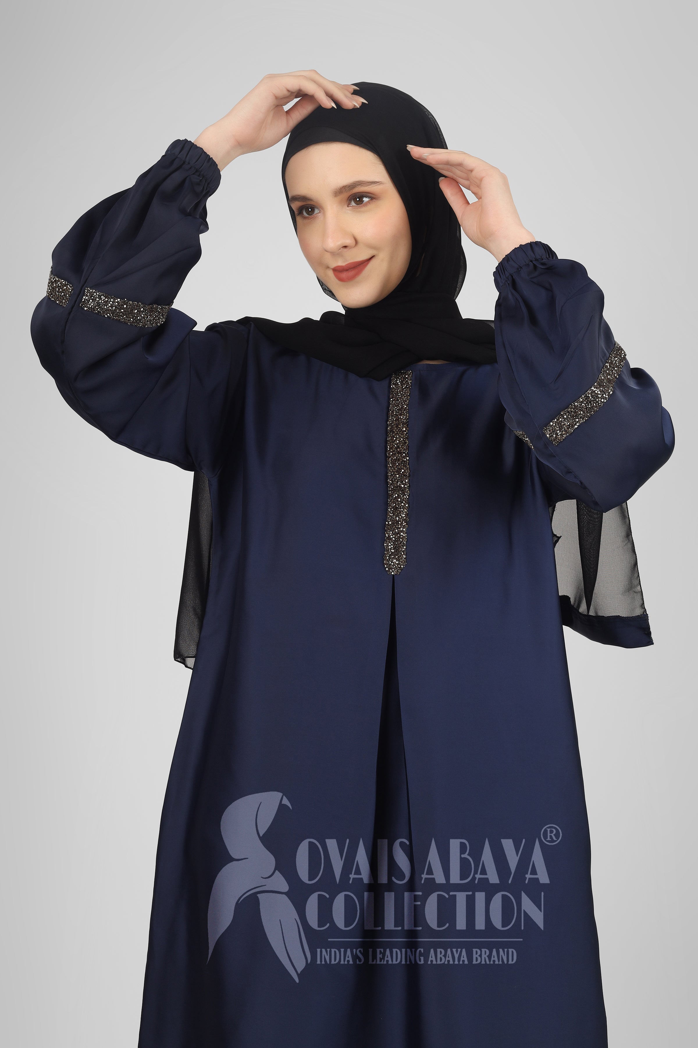 6001 - Aash Basic Abaya - BLUE ( NEW LAUNCH )