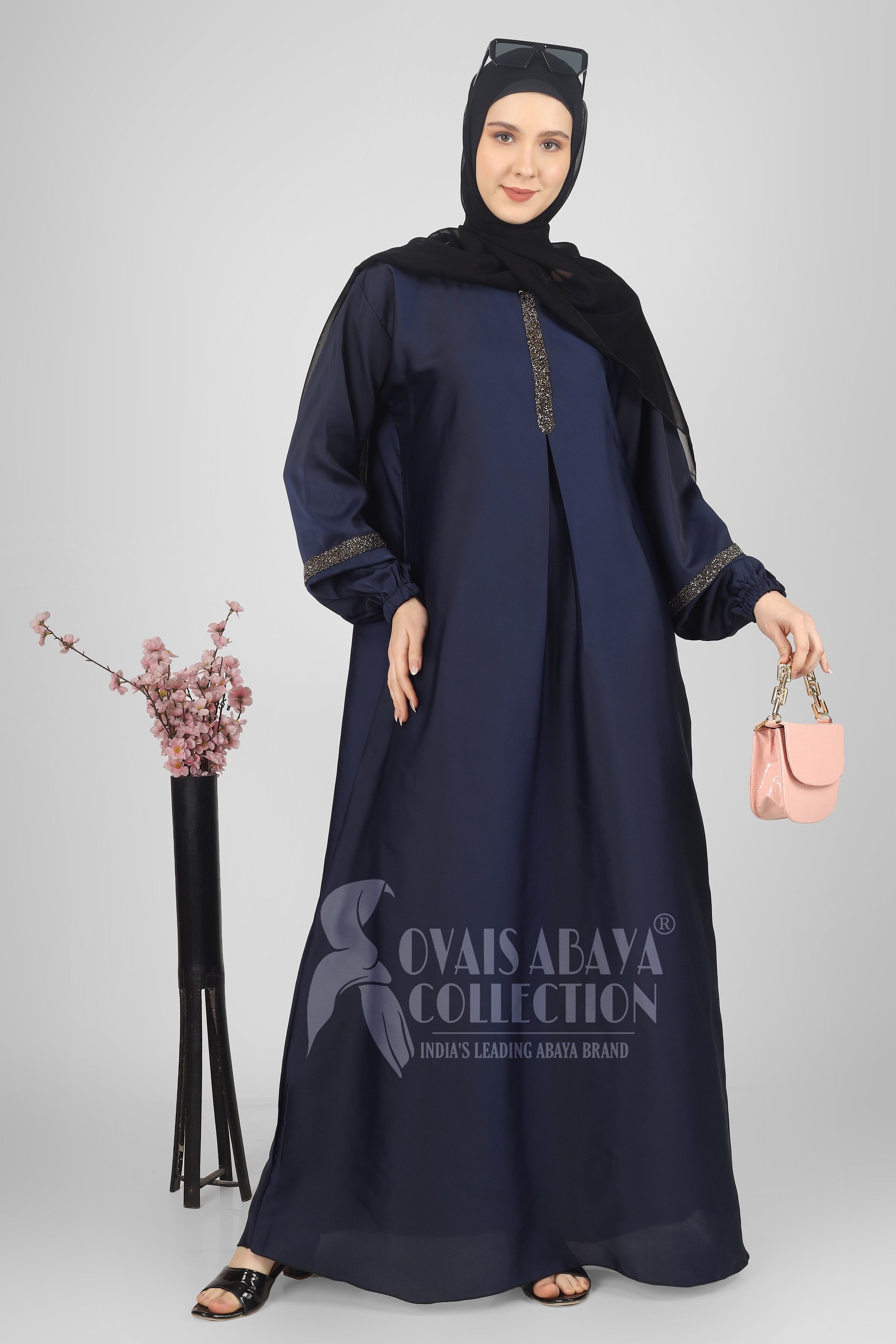 6001 - Aash Basic Abaya - BLUE ( NEW LAUNCH )