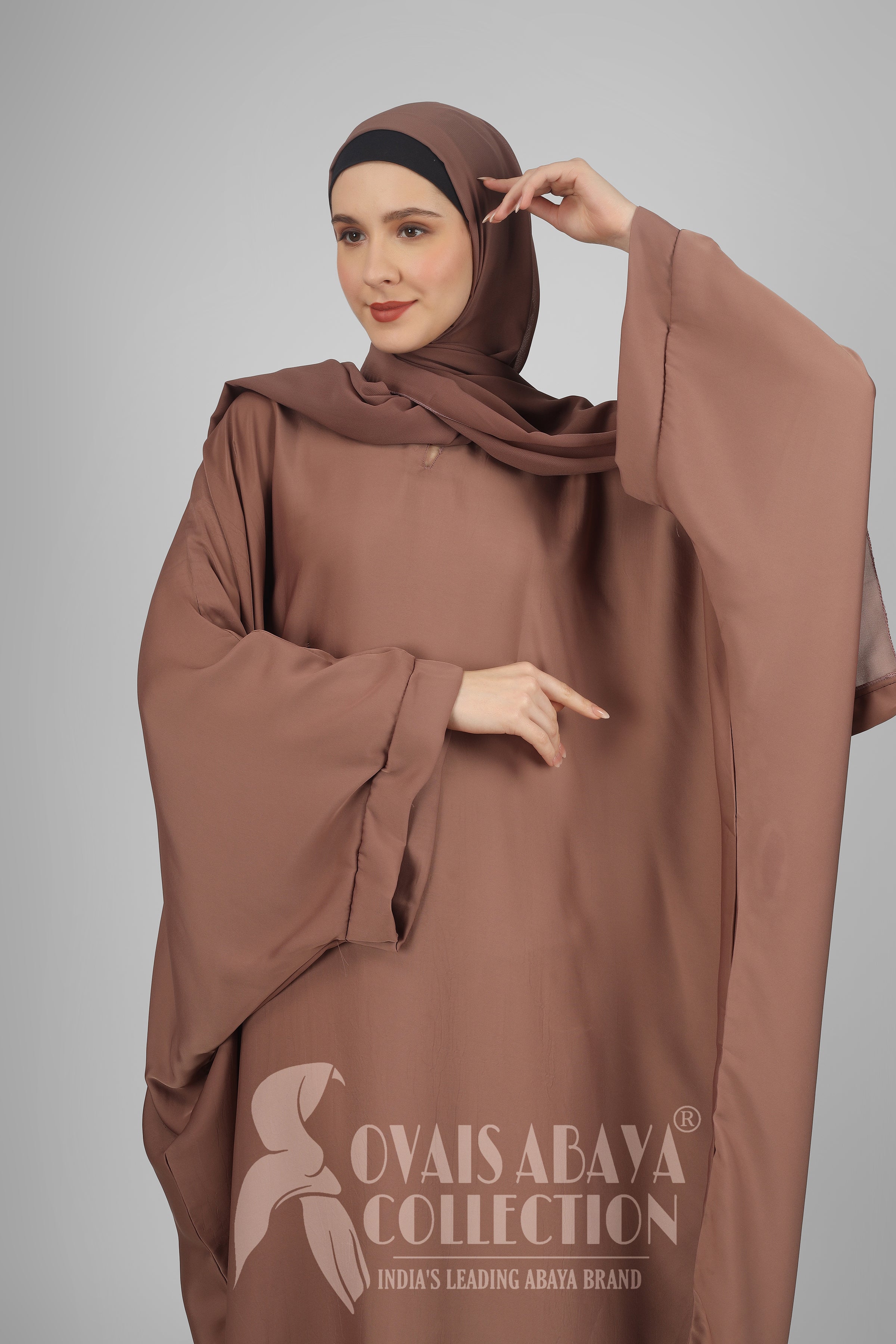 Arebiyan Kaftan Abaya ( GHESTNUT LITE )