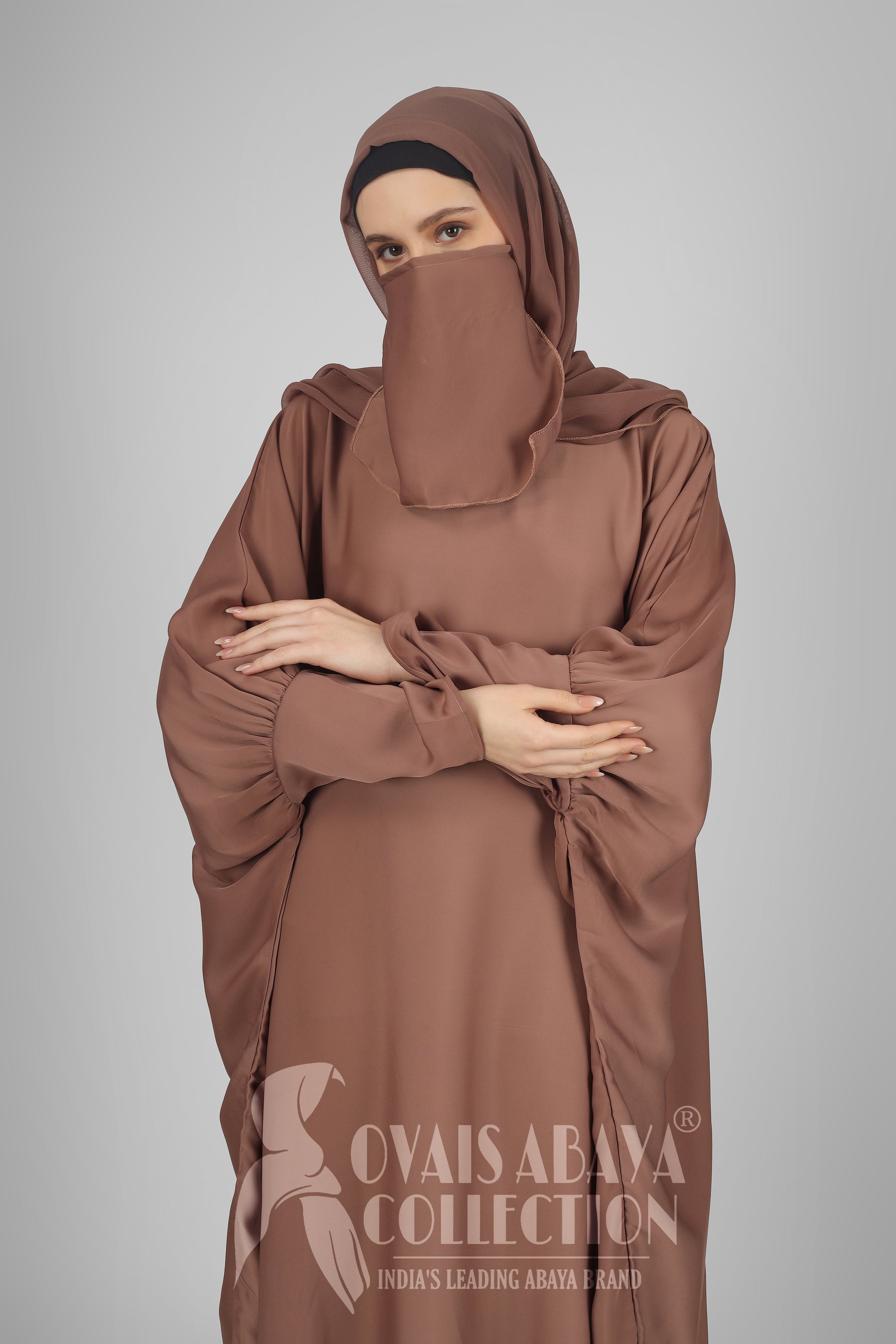 1071 Beautifull Fitting Sleeve Abaya DUKE NUDE ( Best For Daily Wear )