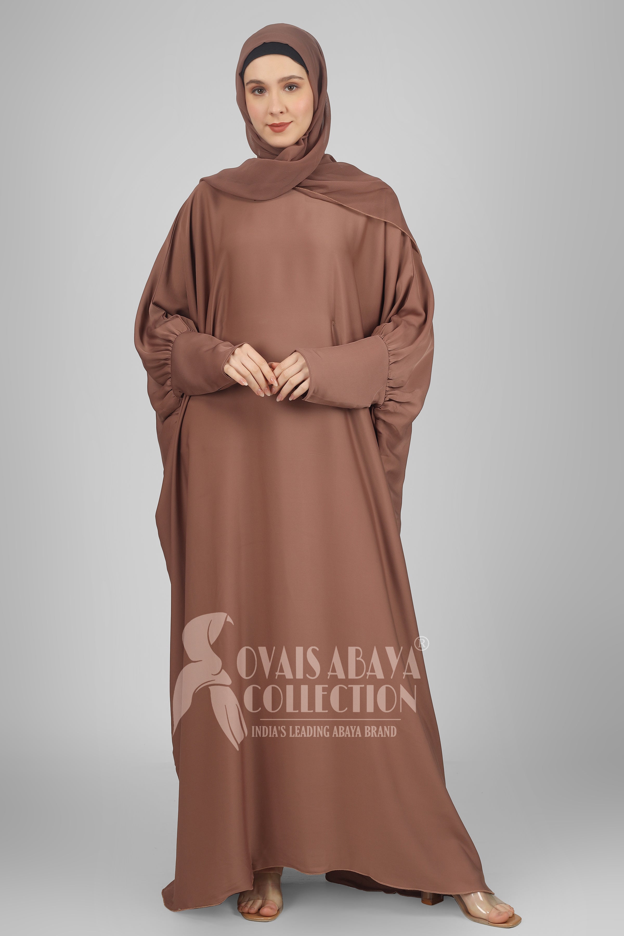 1071 Beautifull Fitting Sleeve Abaya DUKE NUDE ( Best For Daily Wear )