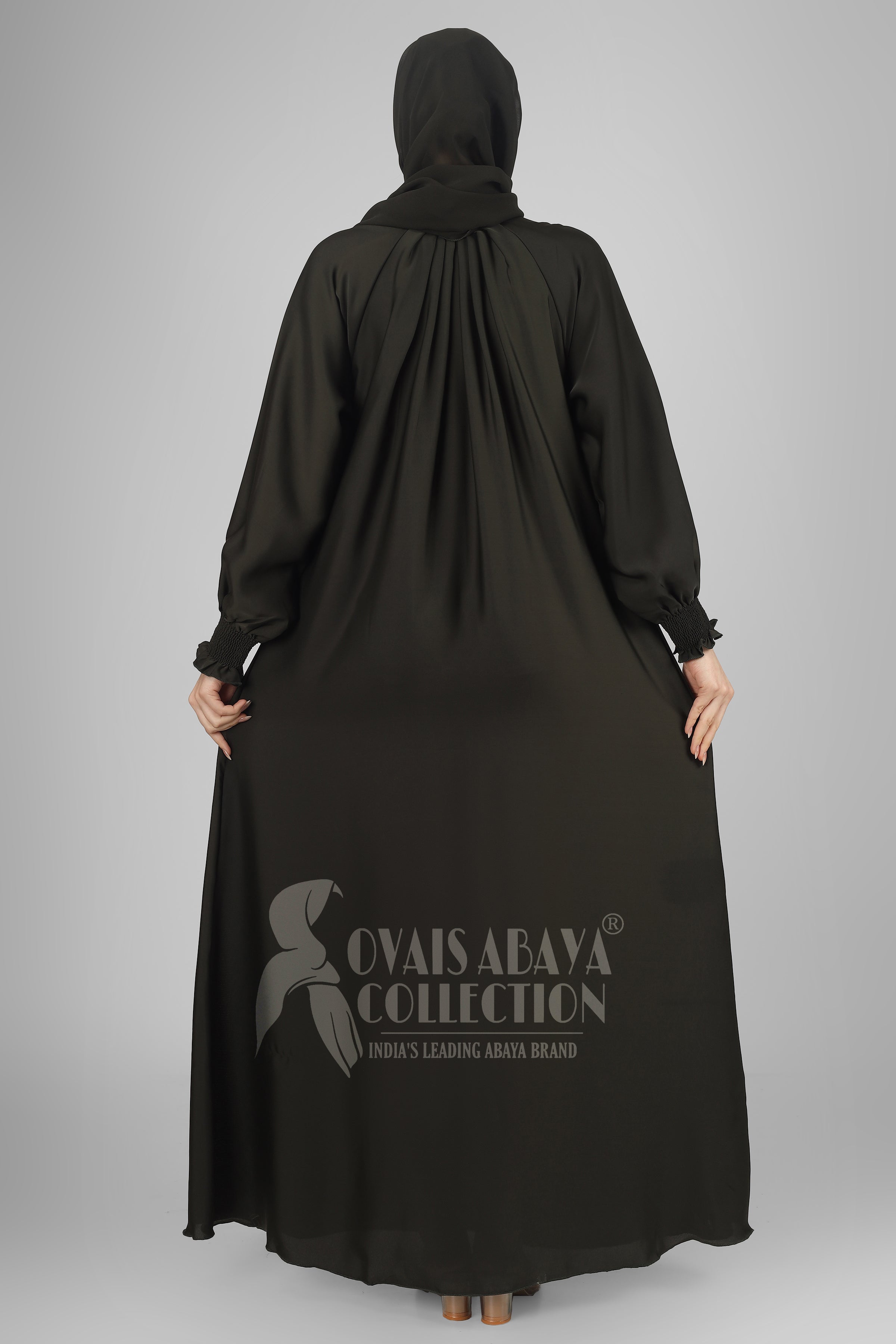 Sara Zipper Abaya OLIVE ( NEW - COLLECTION )